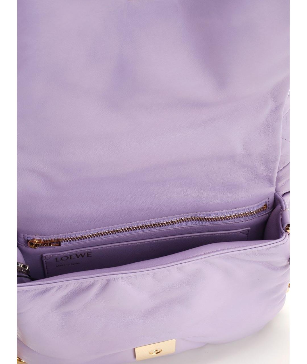 LOEWE Фиолетовая кожаная сумка через плечо, фото 4