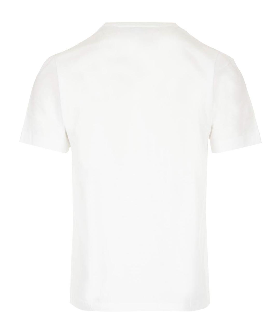 COMME DES GARÇONS PLAY Белая хлопковая футболка, фото 2