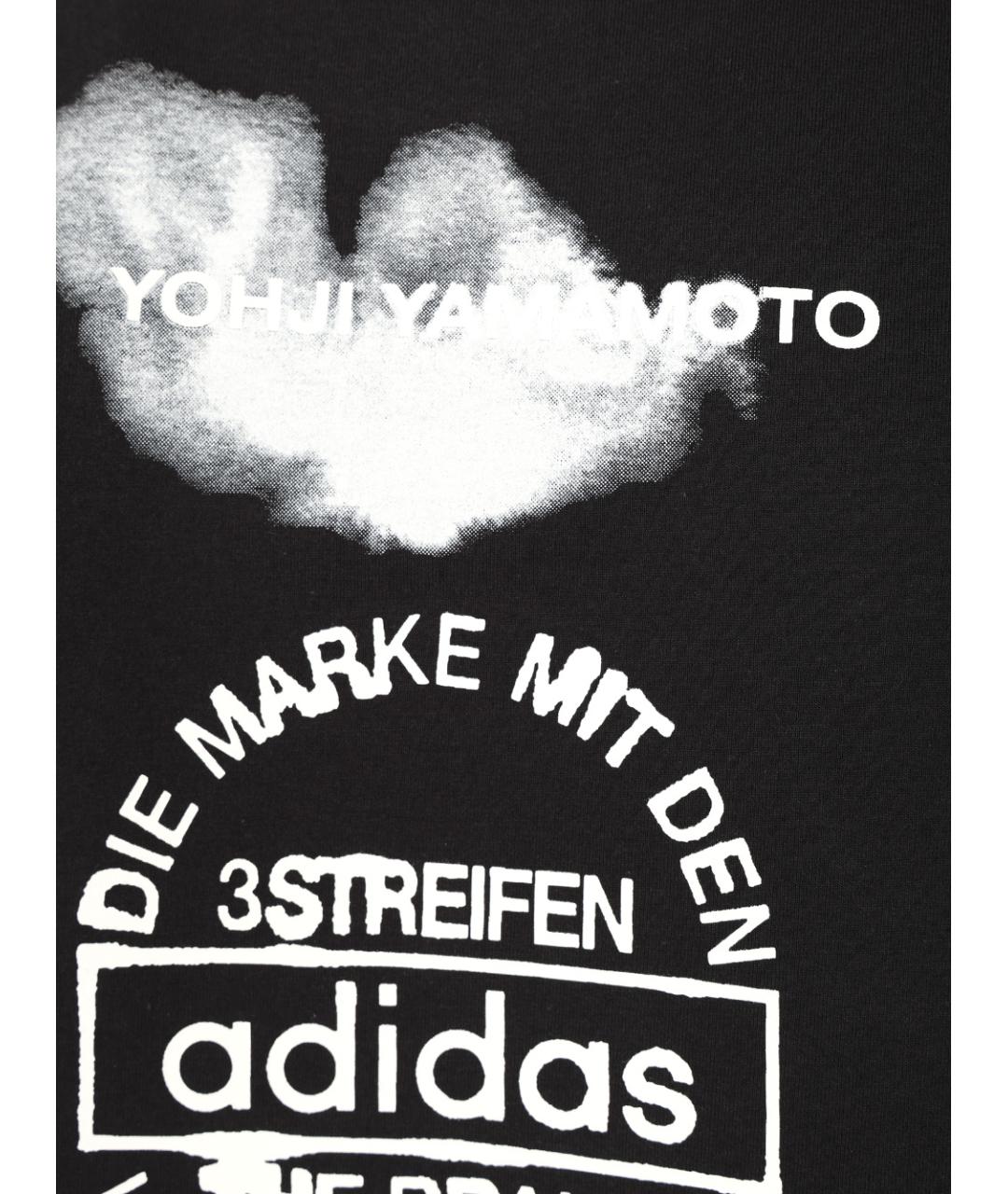 ADIDAS Черная хлопковая футболка, фото 4
