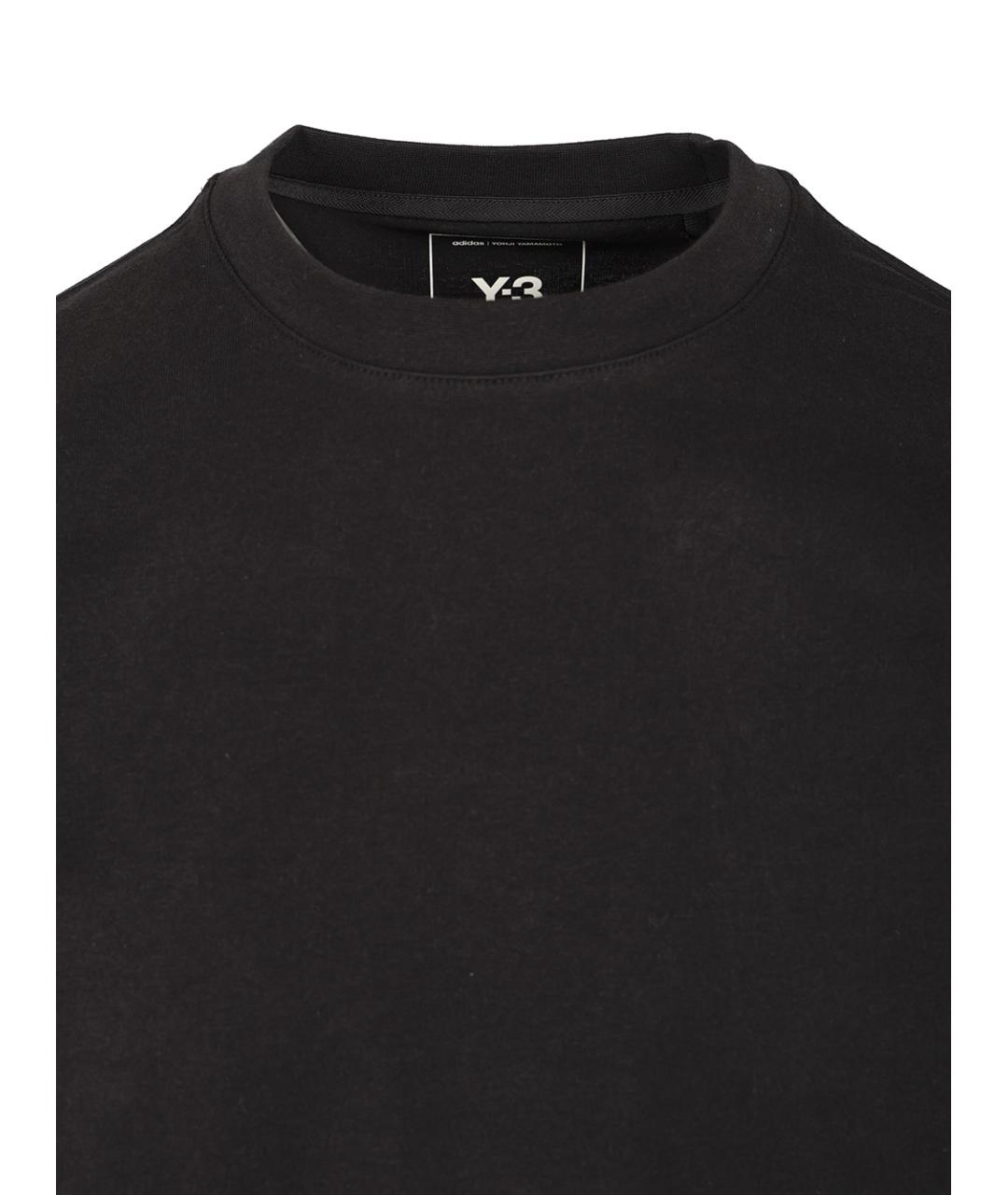 ADIDAS Черная хлопковая футболка, фото 3