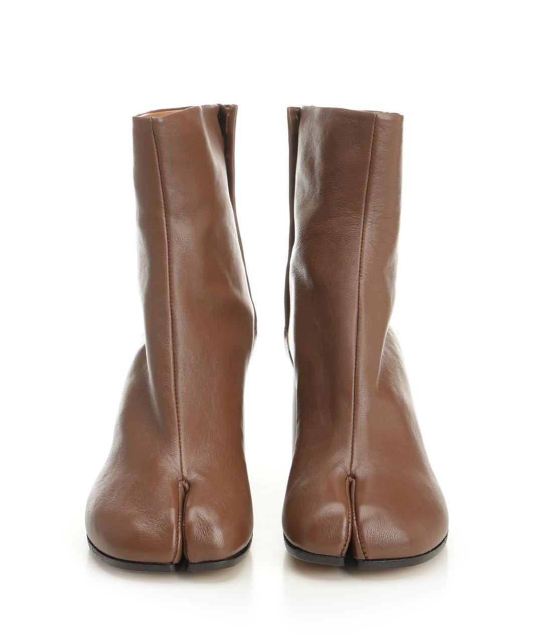 MAISON MARGIELA Коричневые кожаные ботильоны, фото 5