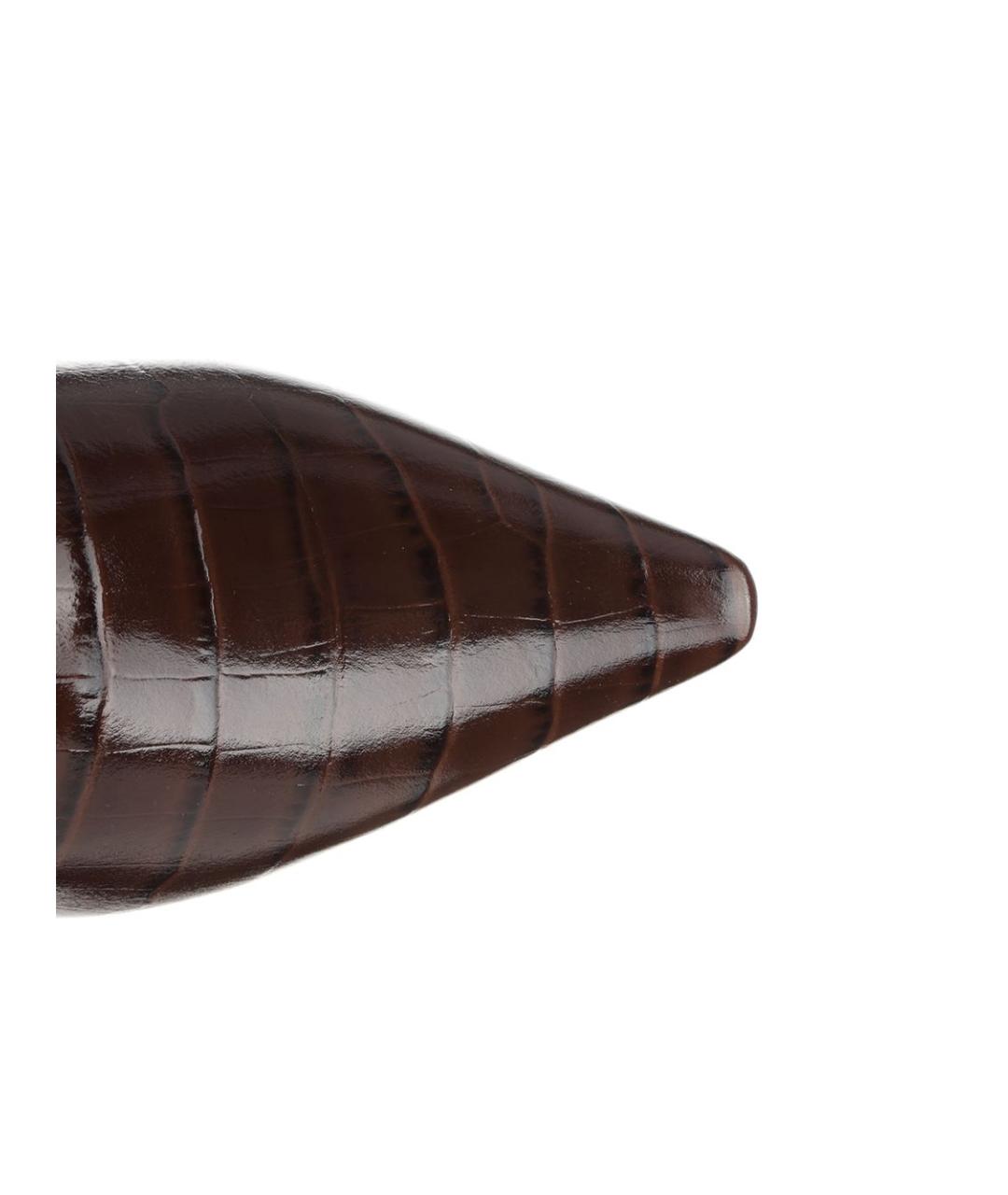 STUART WEITZMAN Коричневые кожаные сапоги, фото 4