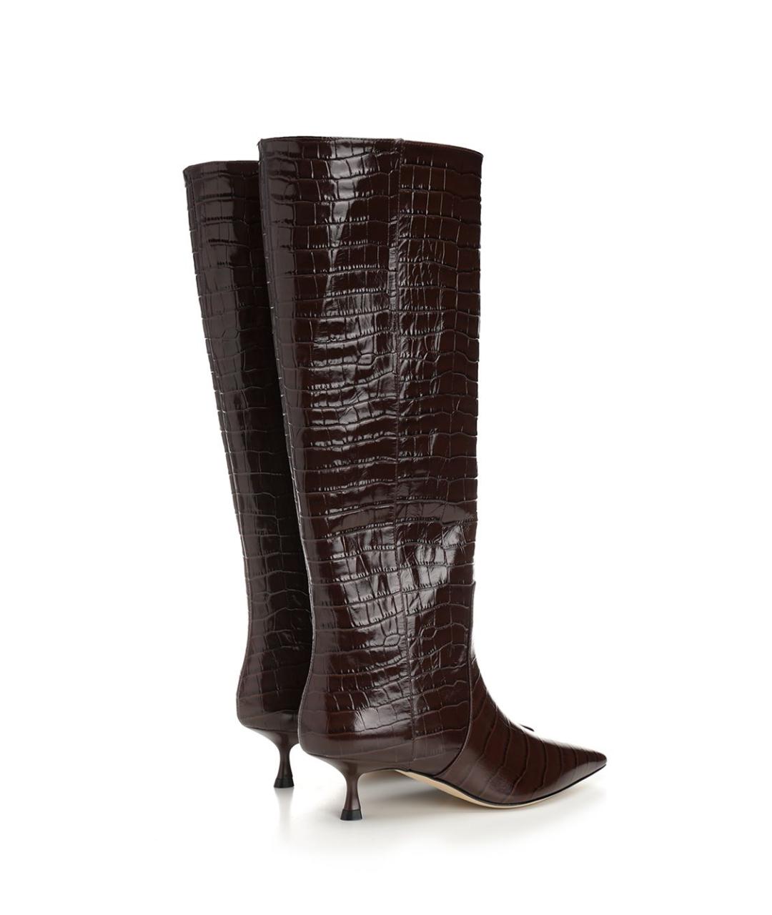 STUART WEITZMAN Коричневые кожаные сапоги, фото 3