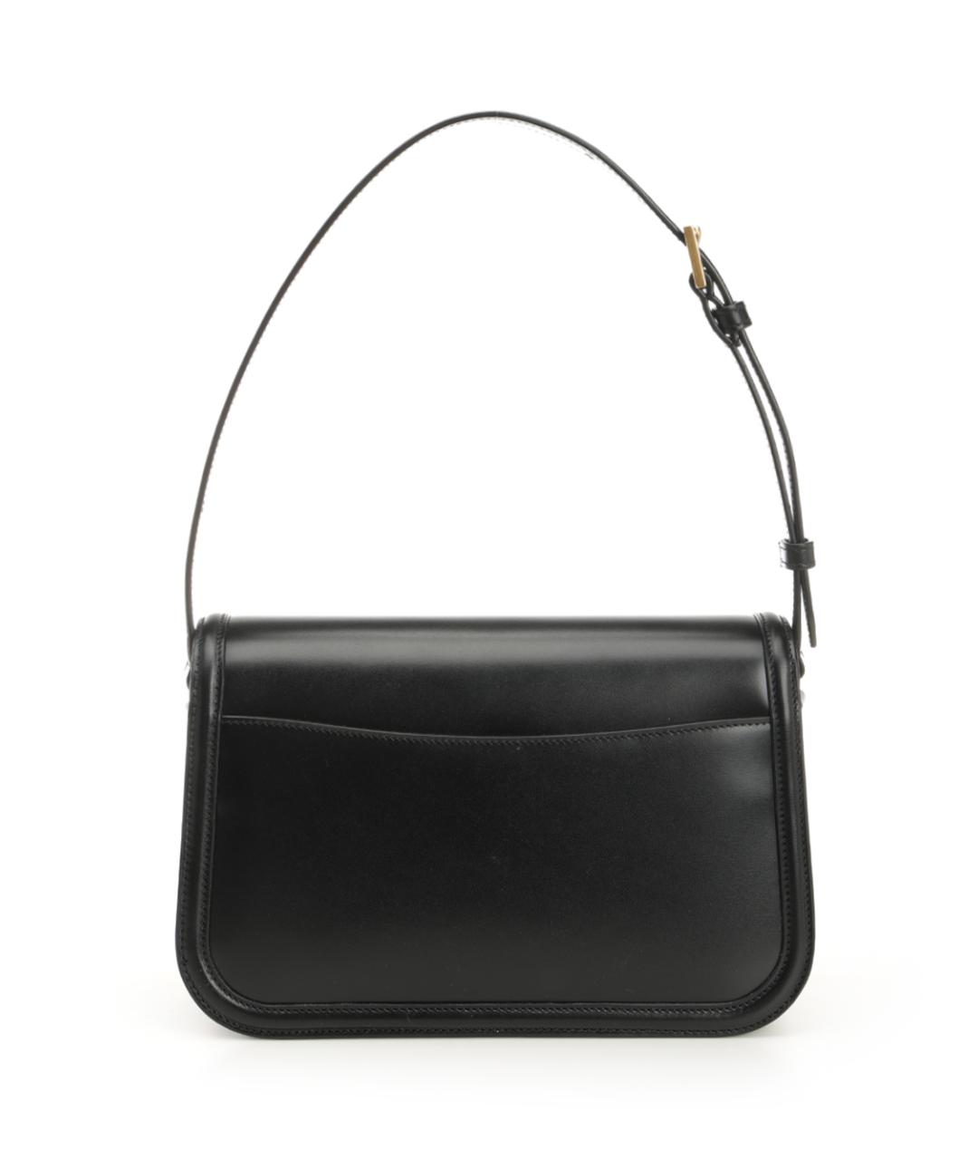 SAINT LAURENT Черная кожаная сумка через плечо, фото 3