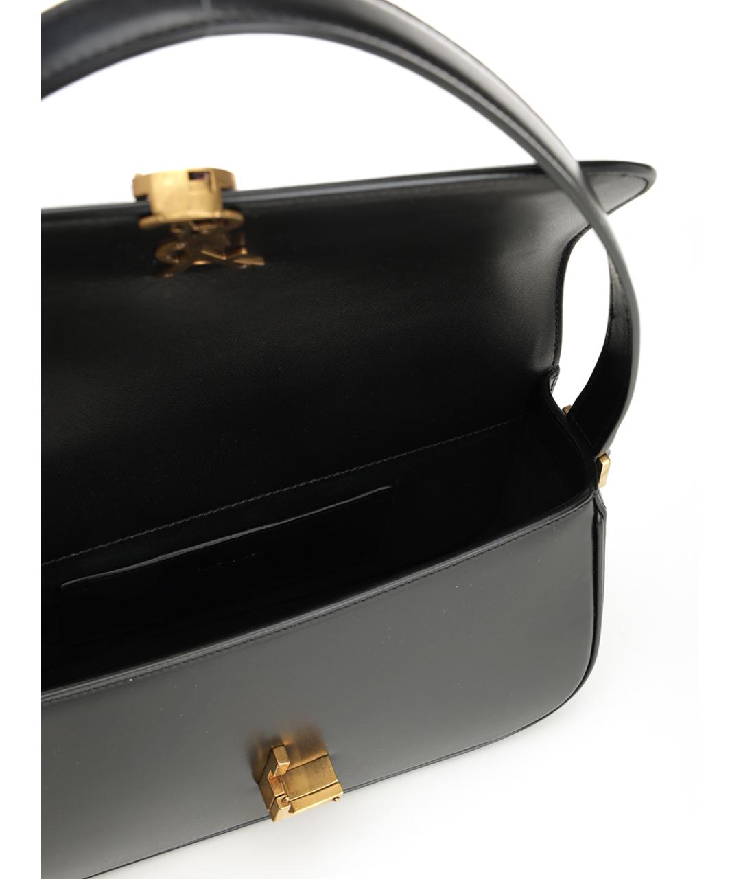 SAINT LAURENT Черная кожаная сумка через плечо, фото 4
