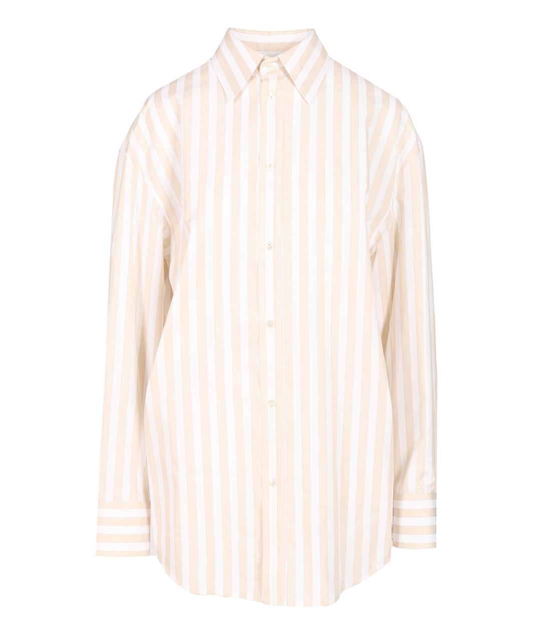 SAINT LAURENT Бежевая хлопковая рубашка, фото 1
