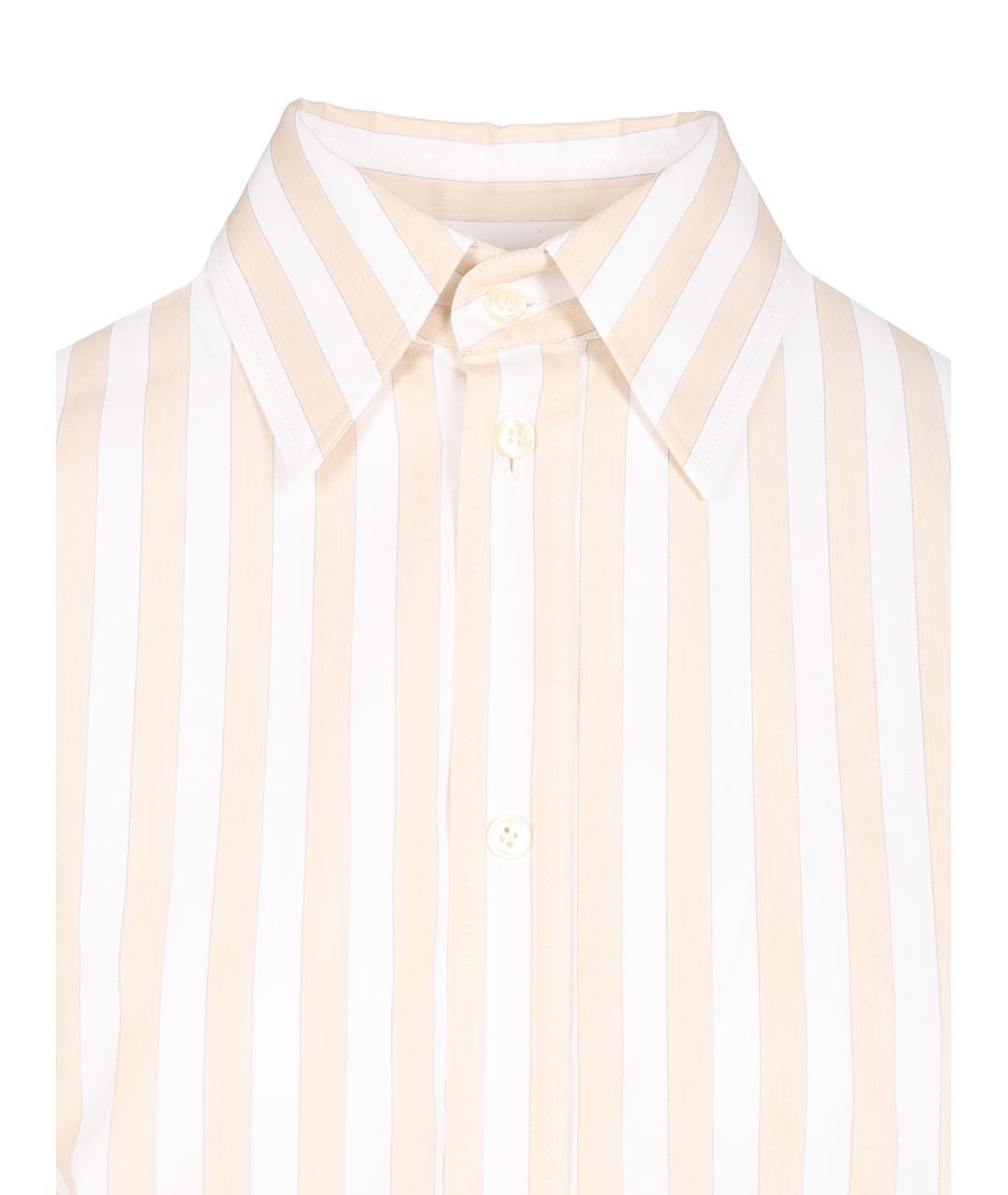 SAINT LAURENT Бежевая хлопковая рубашка, фото 4