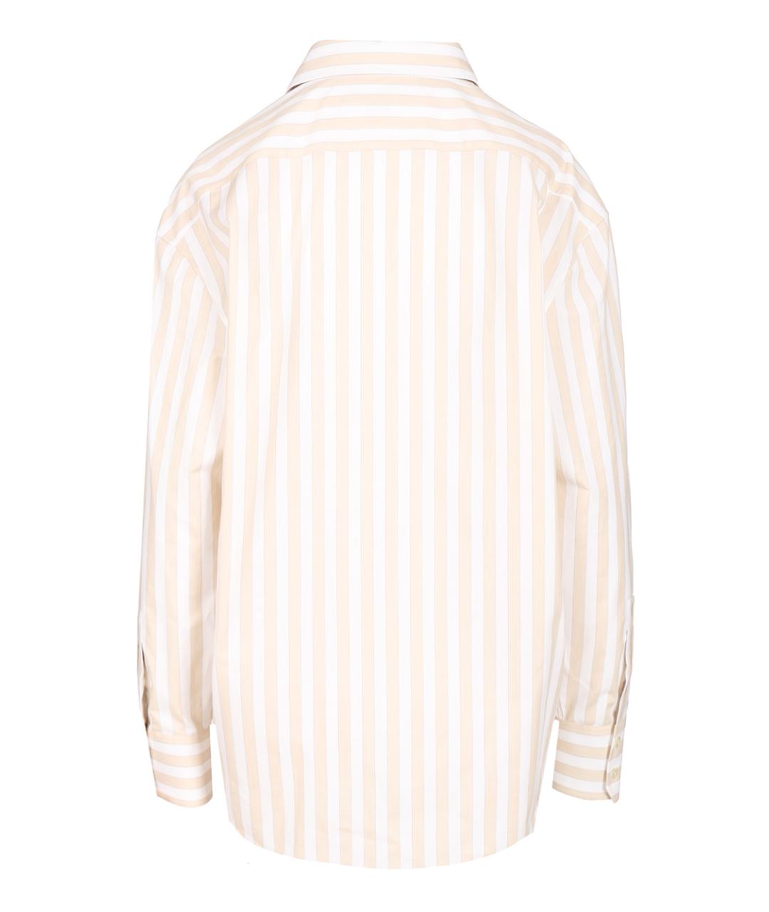 SAINT LAURENT Бежевая хлопковая рубашка, фото 2