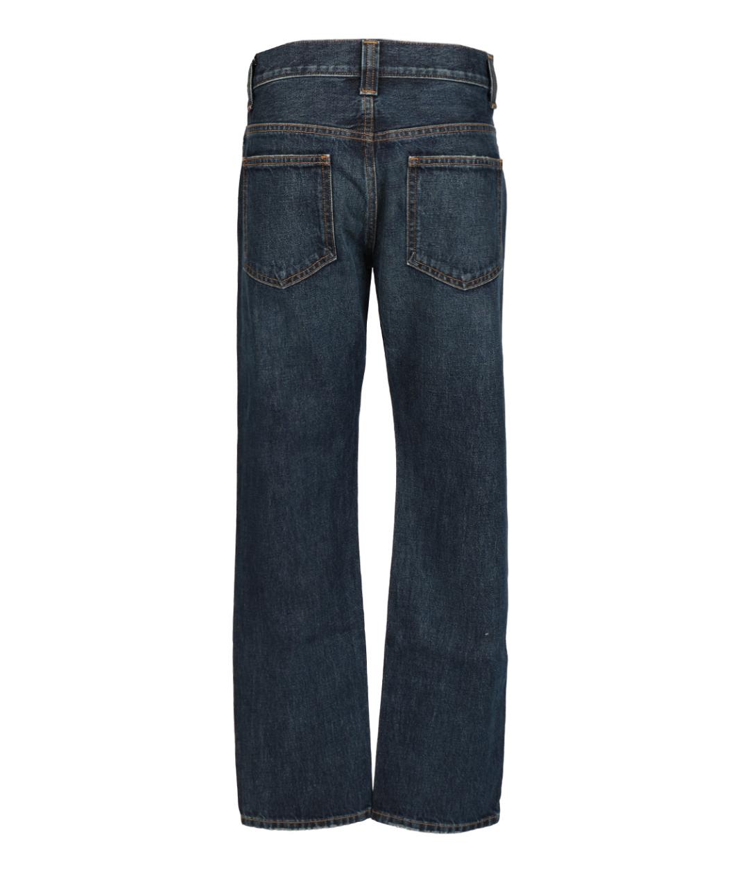 KHAITE Синие хлопковые прямые джинсы, фото 2