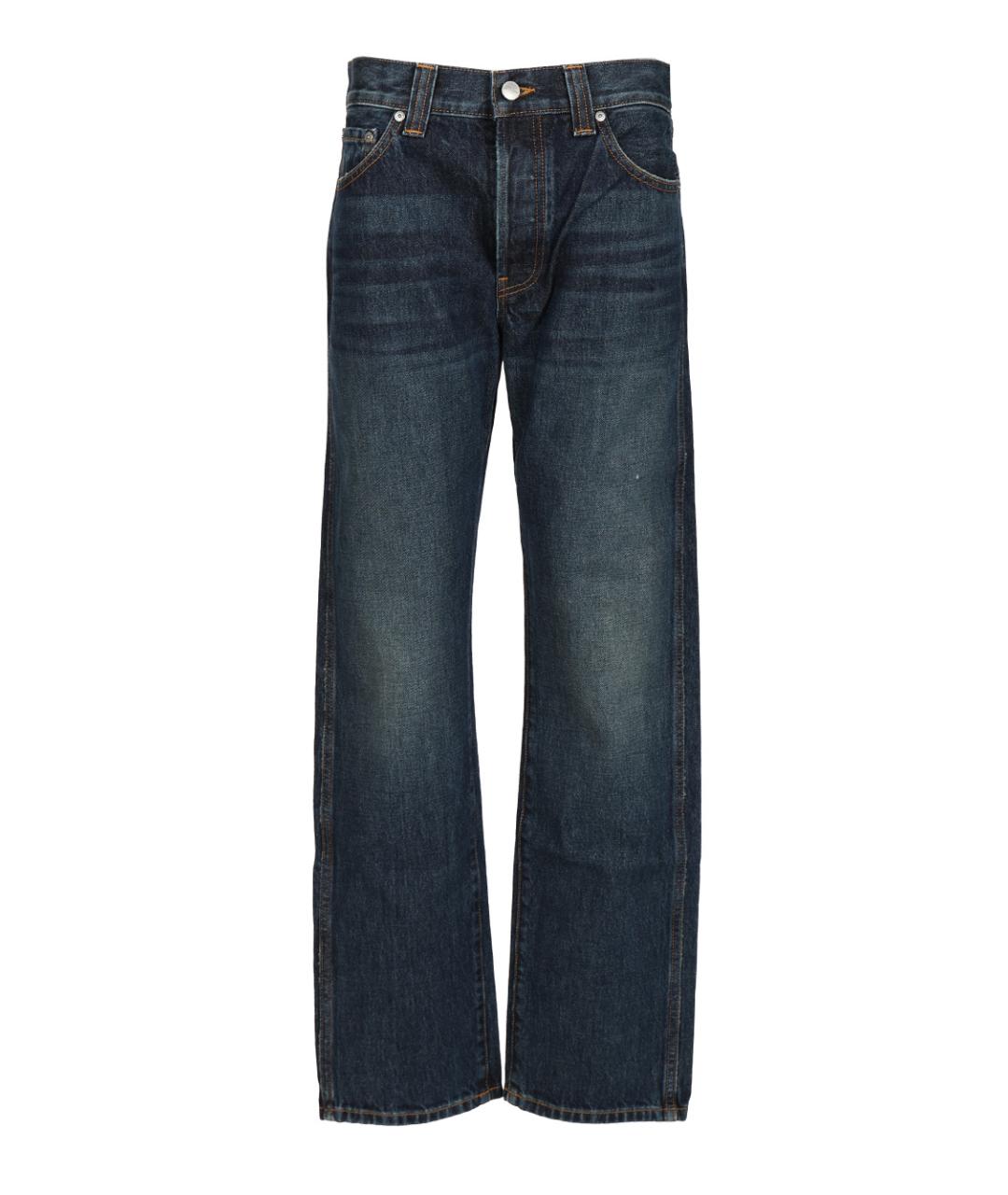 KHAITE Синие хлопковые прямые джинсы, фото 1