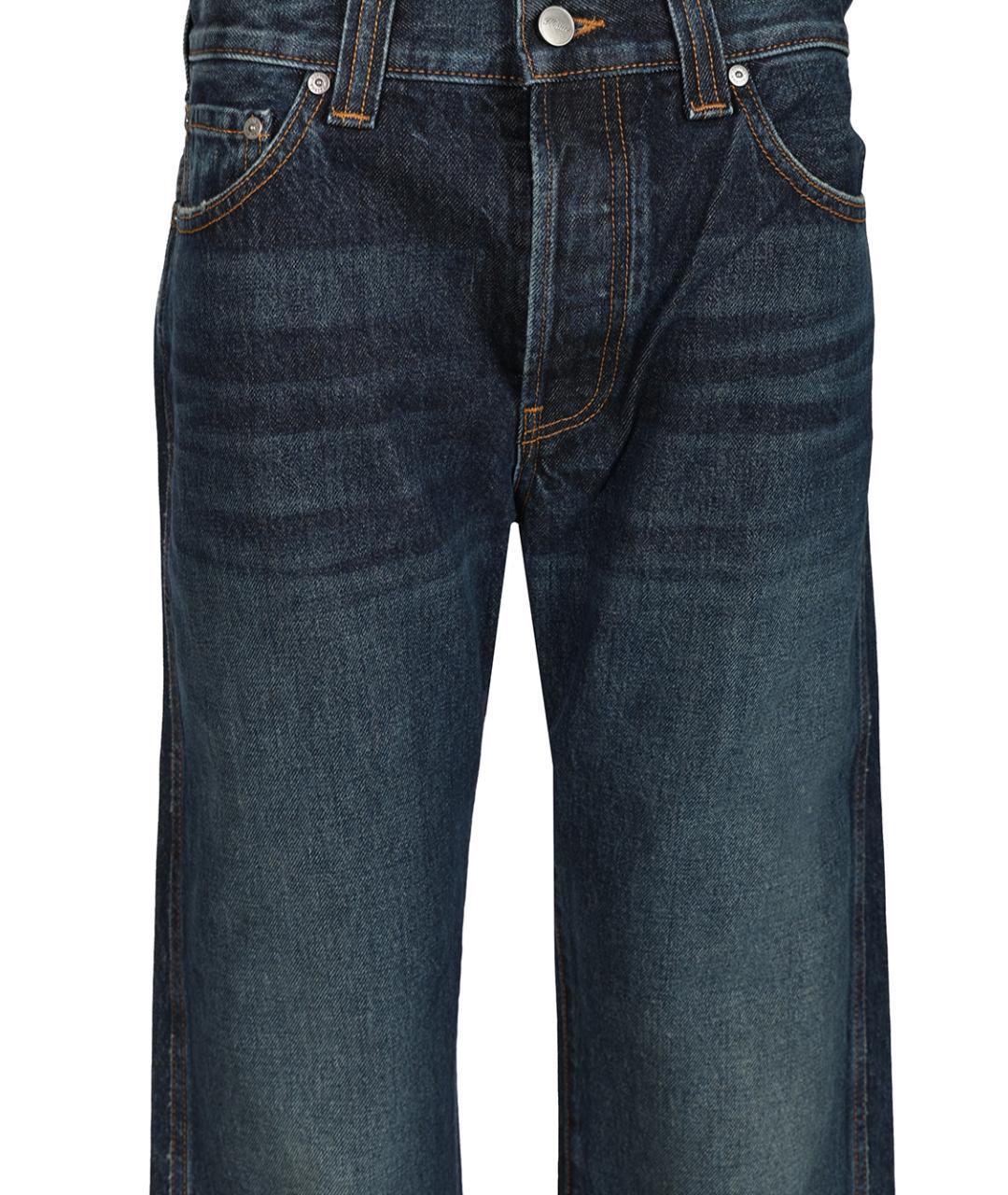 KHAITE Синие хлопковые прямые джинсы, фото 3