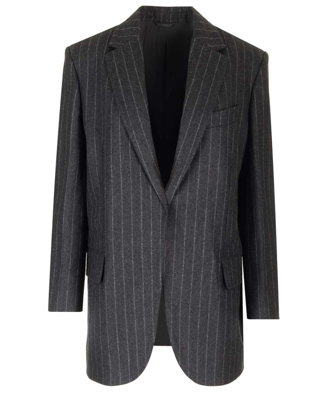 BRUNELLO CUCINELLI Антрацитовый шерстяной жакет/пиджак, фото 1