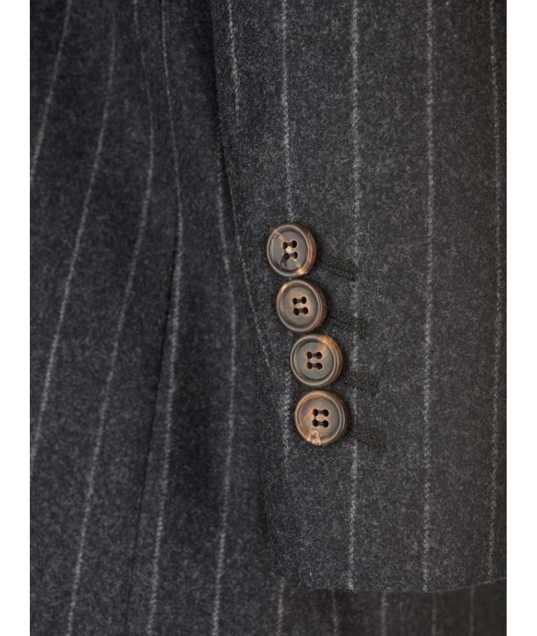 BRUNELLO CUCINELLI Антрацитовый шерстяной жакет/пиджак, фото 5