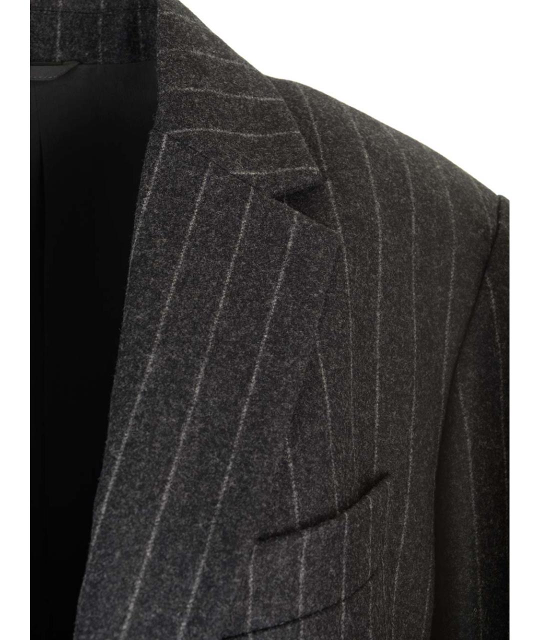BRUNELLO CUCINELLI Антрацитовый шерстяной жакет/пиджак, фото 4