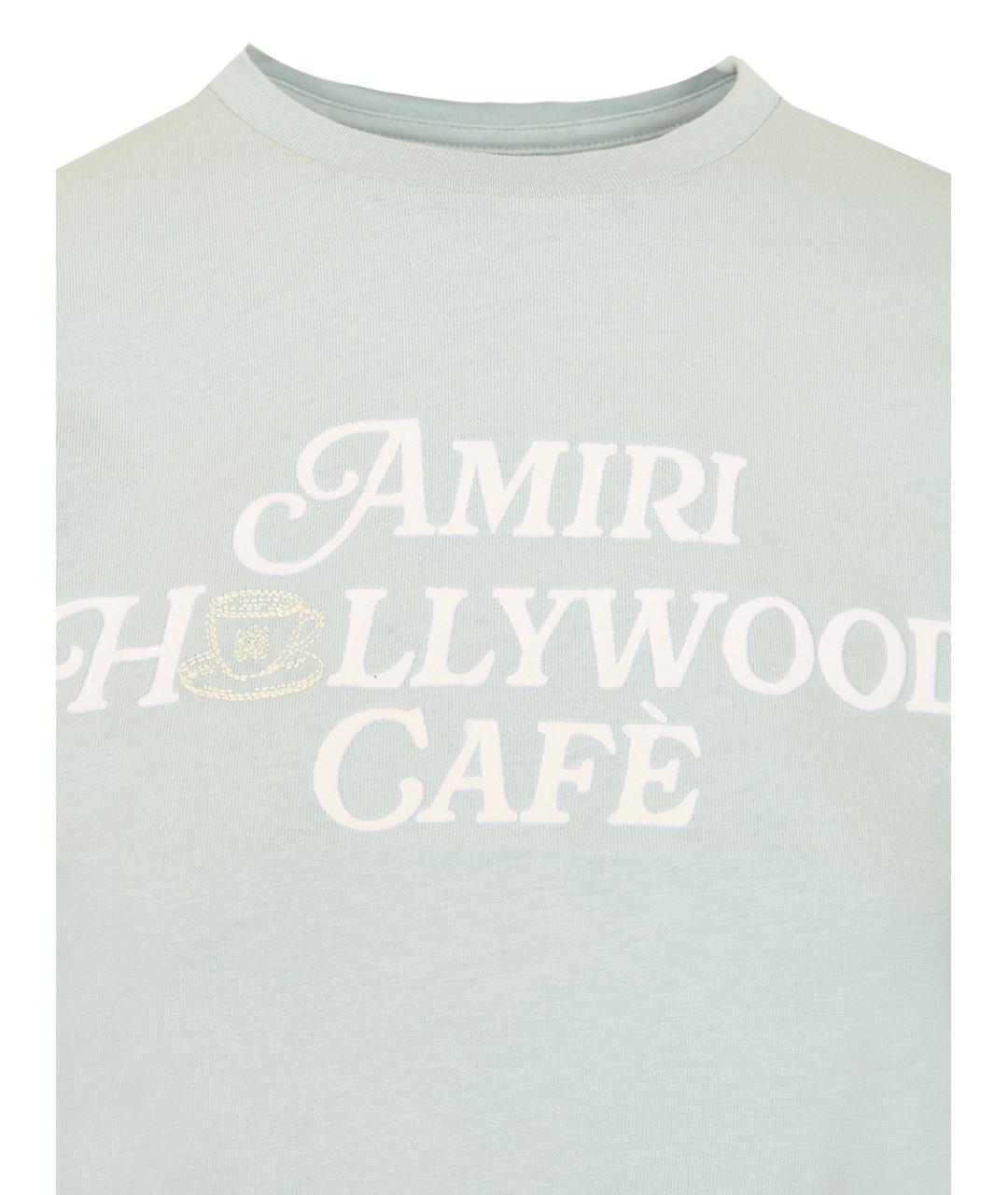 AMIRI Зеленая хлопковая футболка, фото 3