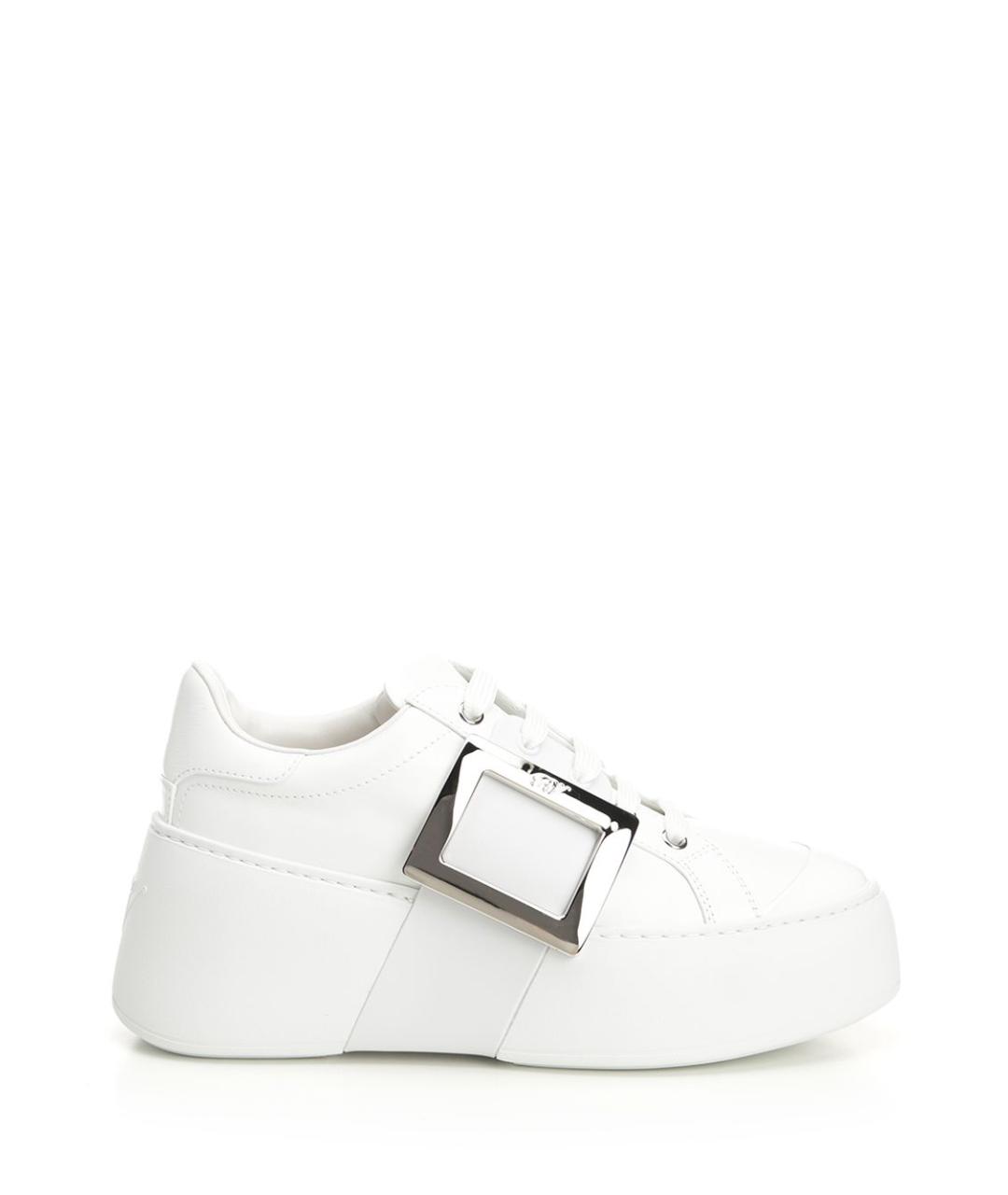 ROGER VIVIER Белые кожаные кроссовки, фото 1