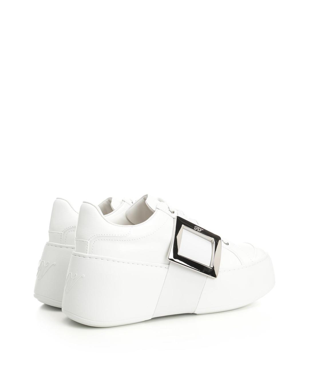 ROGER VIVIER Белые кожаные кроссовки, фото 2