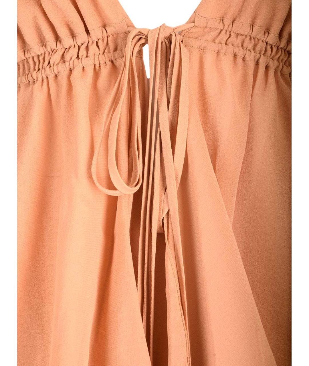 CHLOE Коричневая шелковая блузы, фото 4