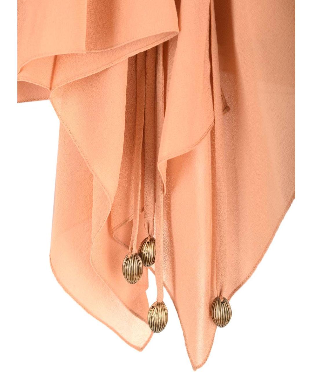 CHLOE Коричневая шелковая блузы, фото 5