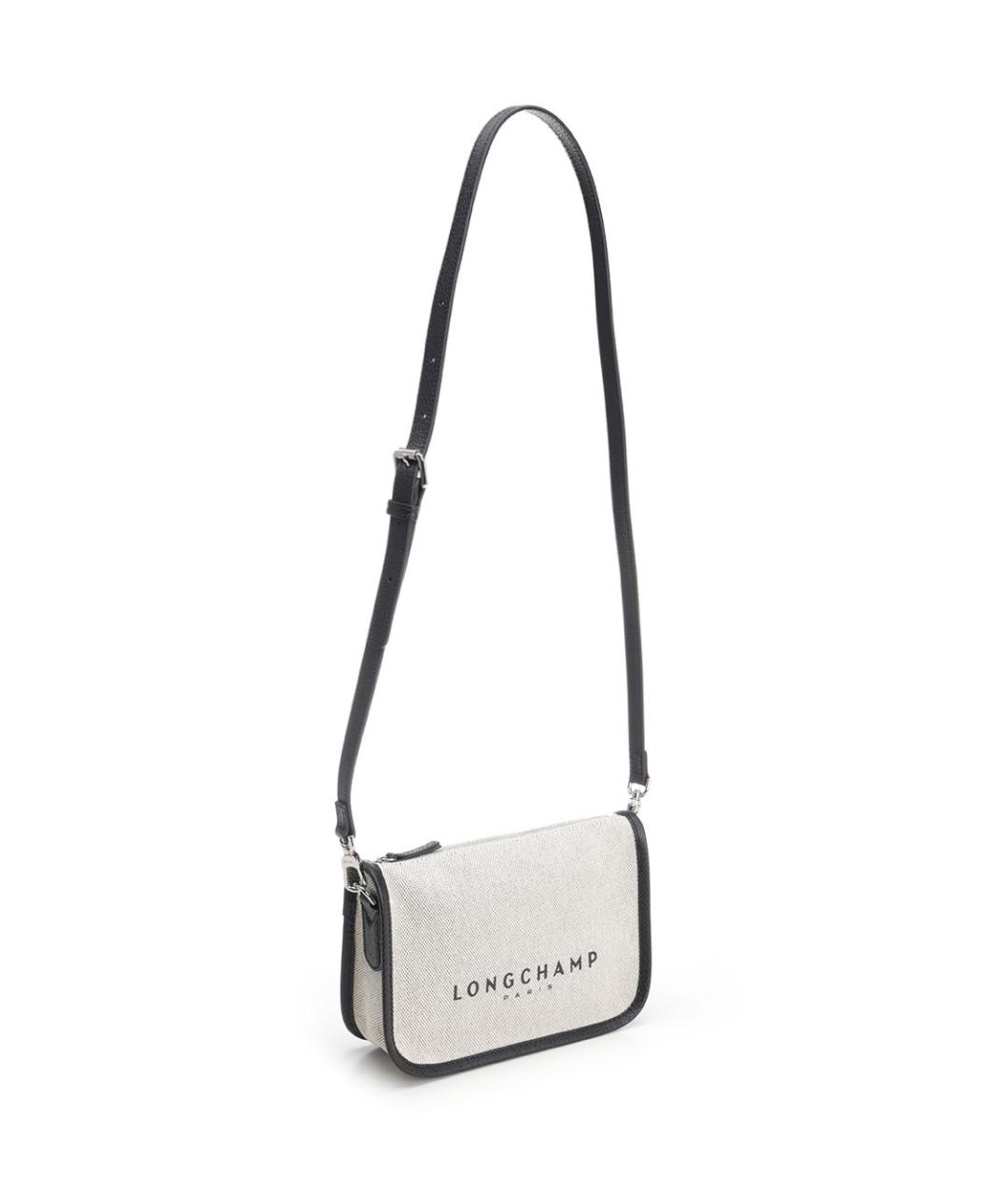 LONGCHAMP Белая тканевая сумка через плечо, фото 2