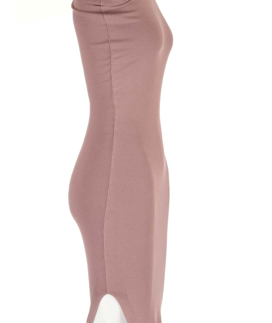 RICK OWENS Розовое вискозное коктейльное платье, фото 3