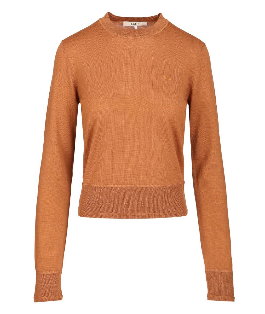 CHLOE Коричневый шерстяной джемпер / свитер, фото 1