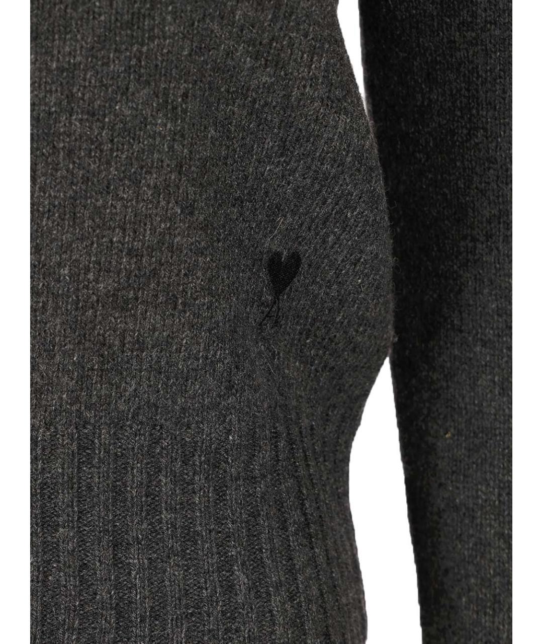 Ami Paris Серый кашемировый джемпер / свитер, фото 4