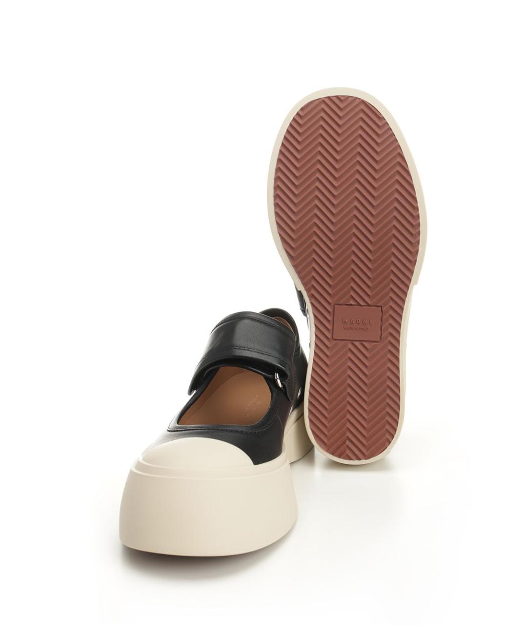 MARNI Черные кожаные балетки, фото 5