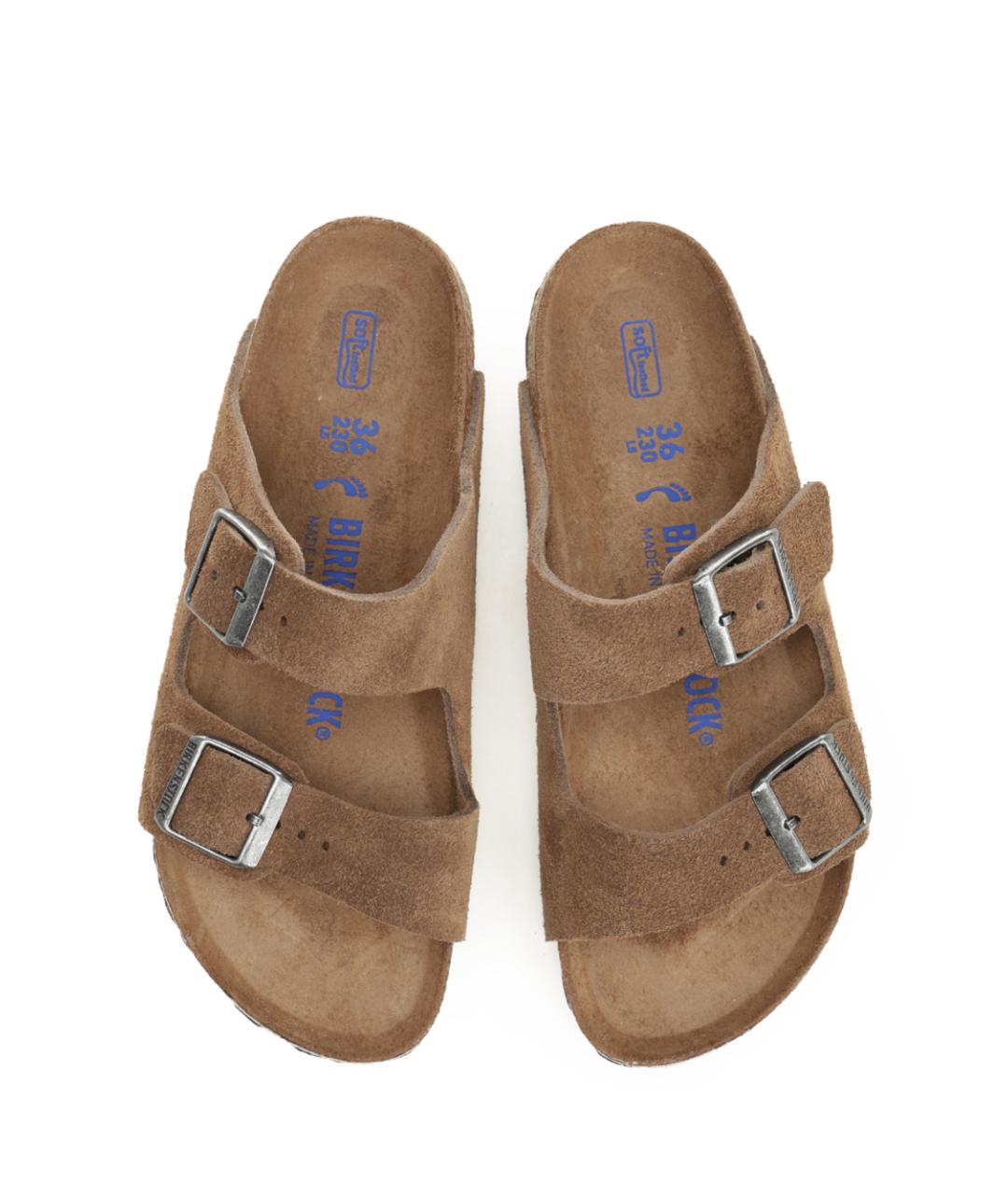 BIRKENSTOCK Бежевые замшевые сандалии, фото 5