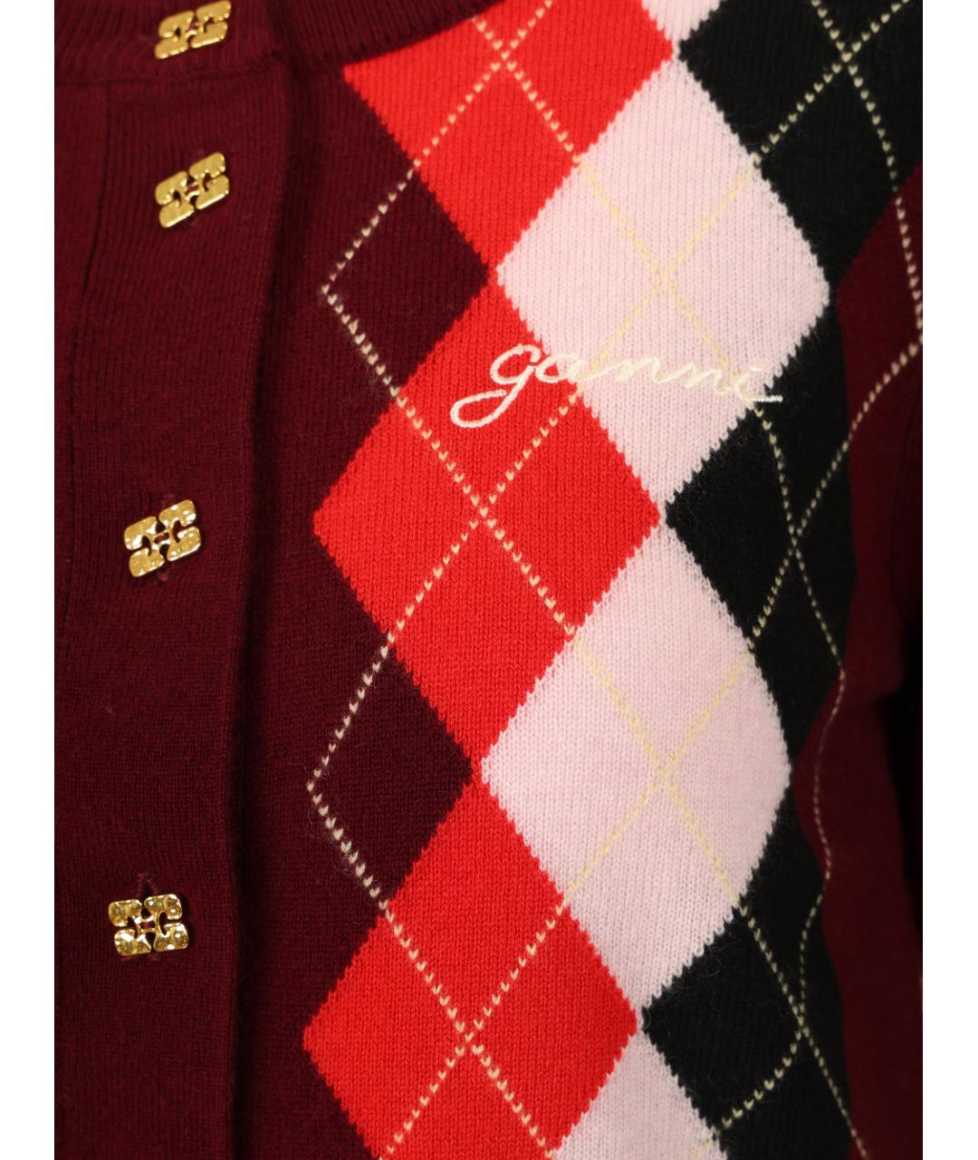 GANNI Мульти шерстяной кардиган, фото 4