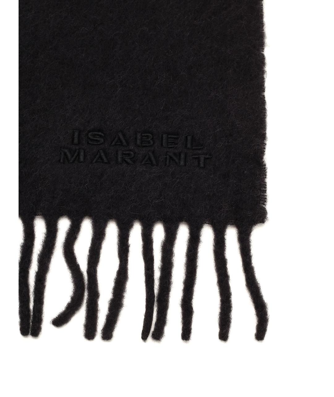 ISABEL MARANT Черный шерстяной шарф, фото 2