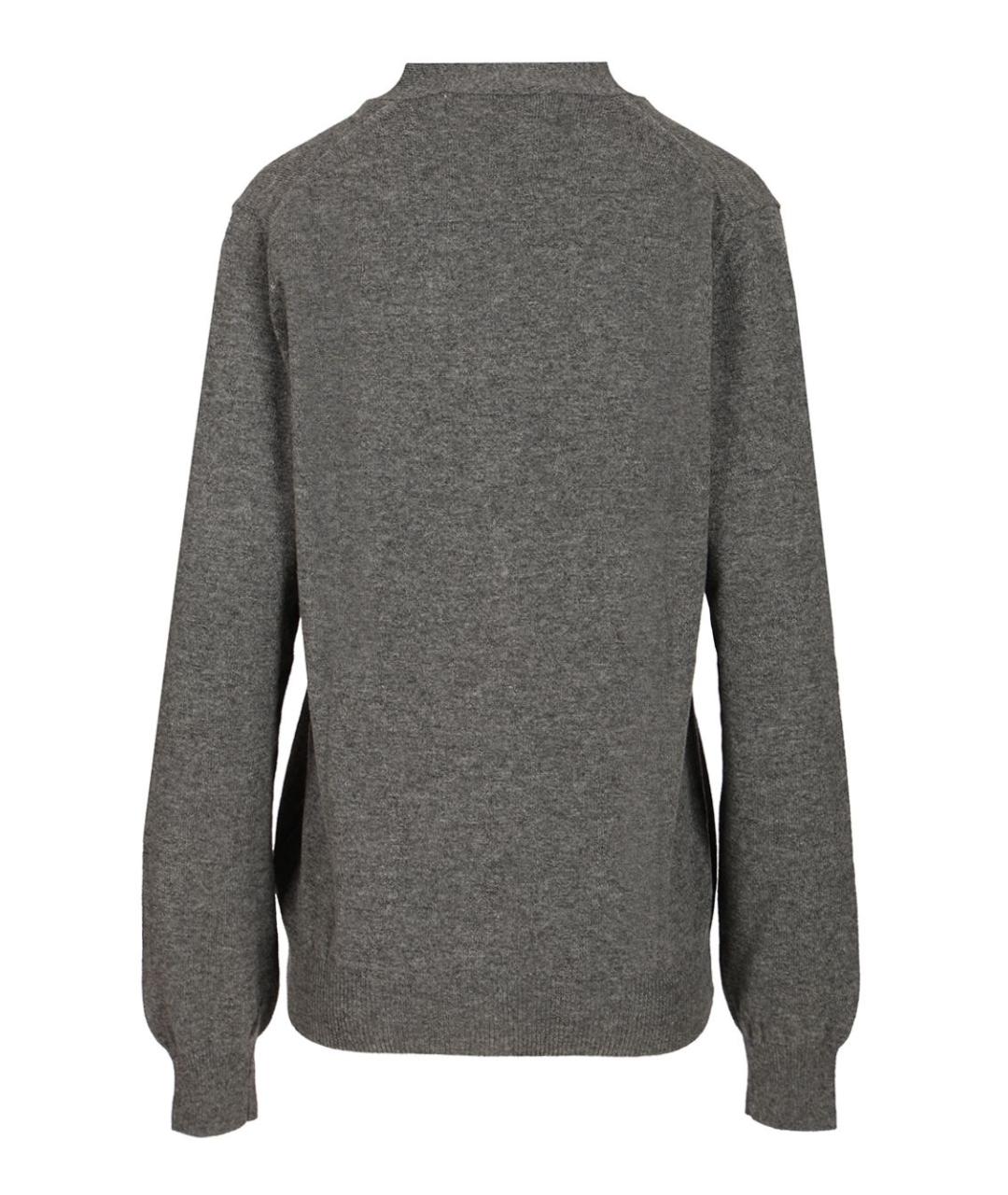 COMME DES GARÇONS PLAY Серый шерстяной кардиган, фото 2