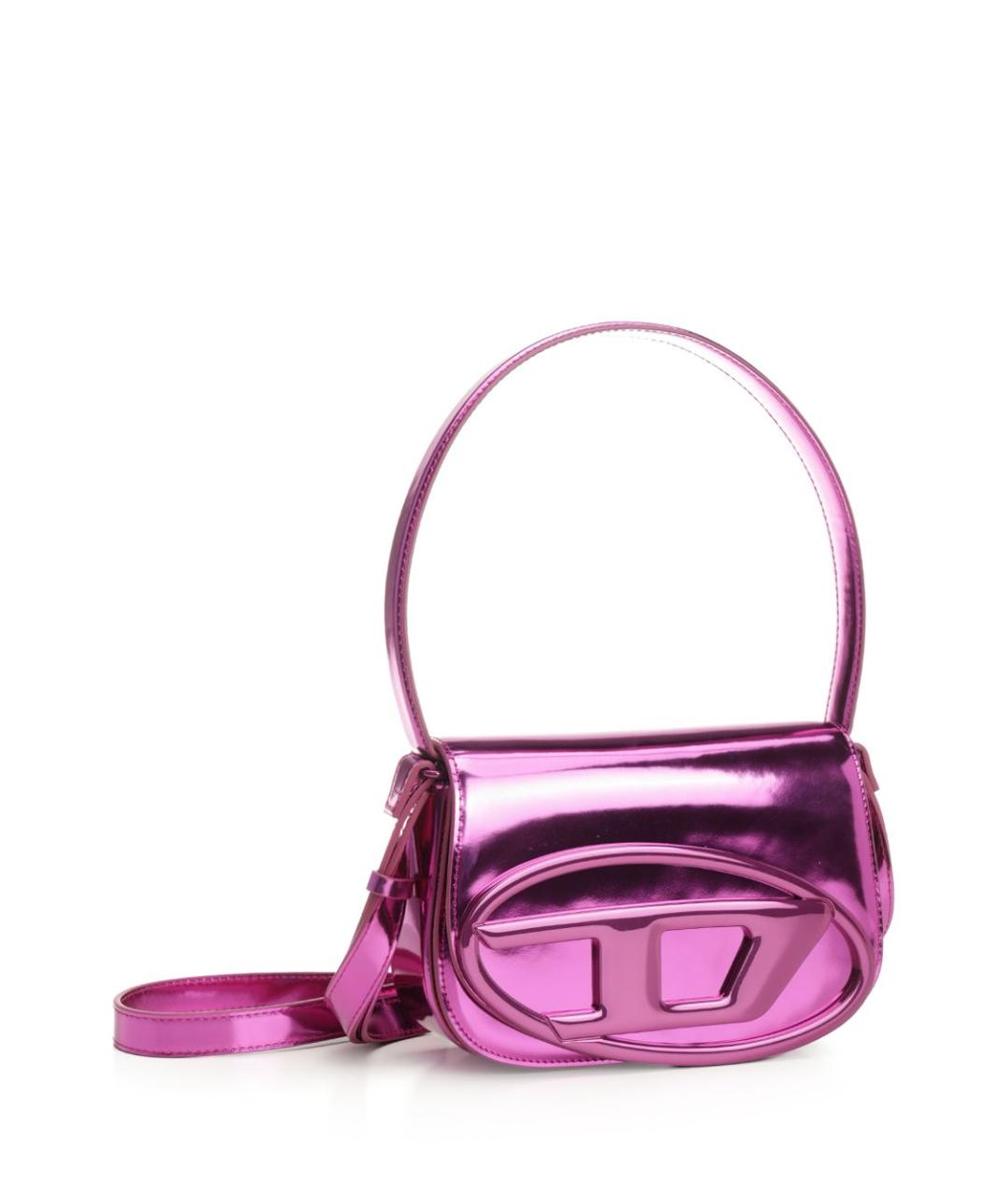 DIESEL Розовая кожаная сумка через плечо, фото 2