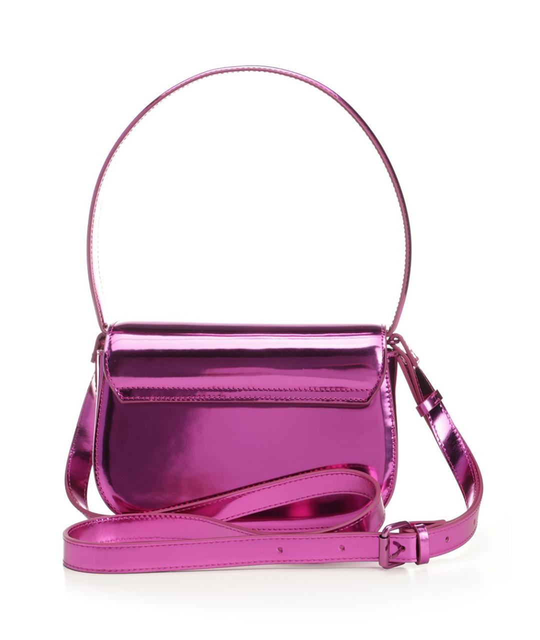 DIESEL Розовая кожаная сумка через плечо, фото 3