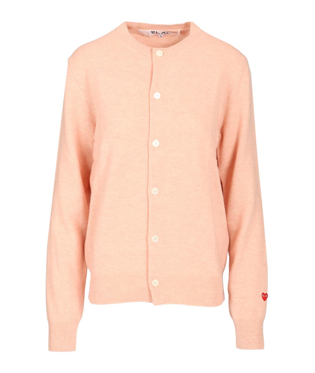 COMME DES GARÇONS PLAY Розовый шерстяной кардиган, фото 1