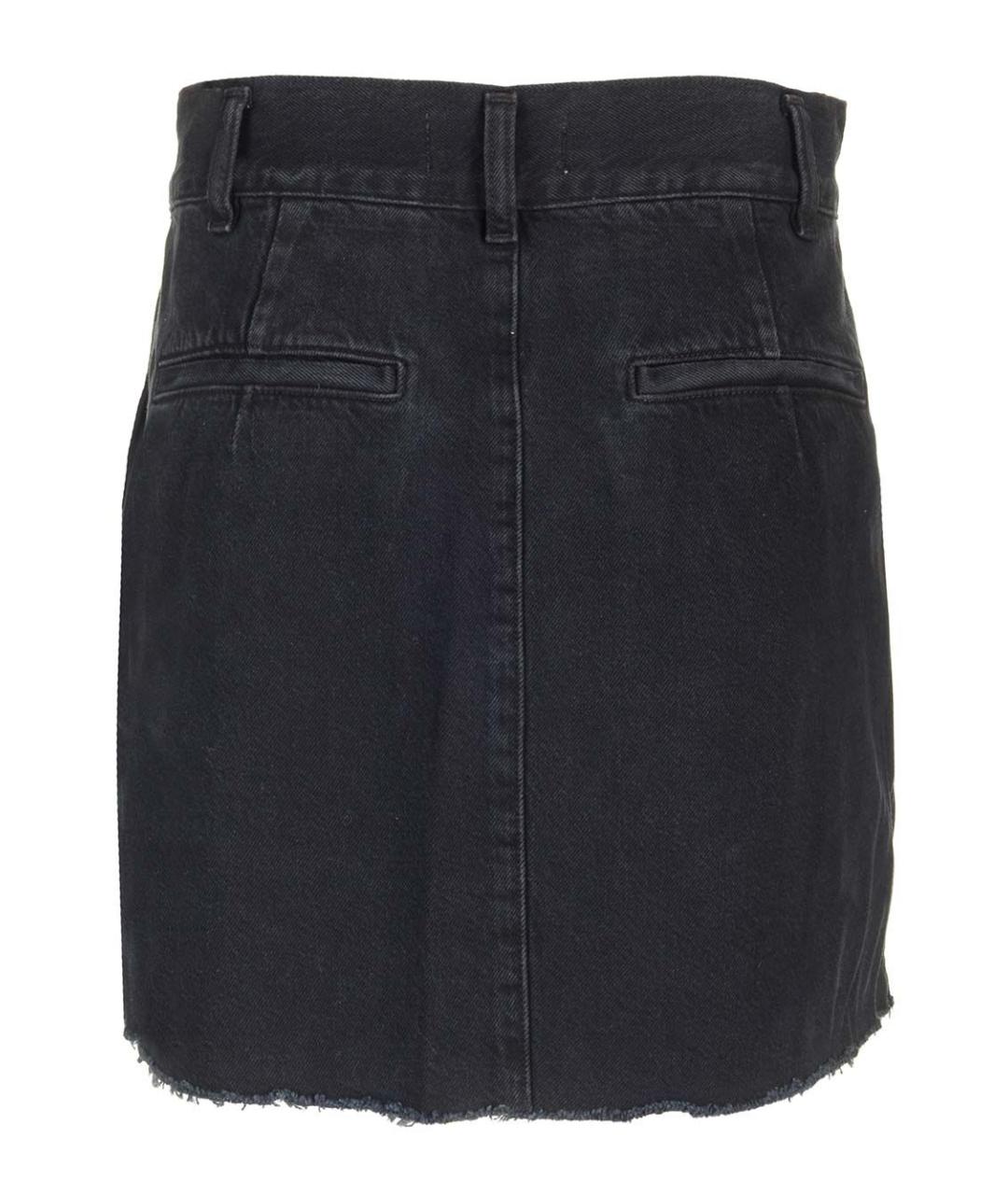 AGOLDE Черная хлопковая юбка мини, фото 2