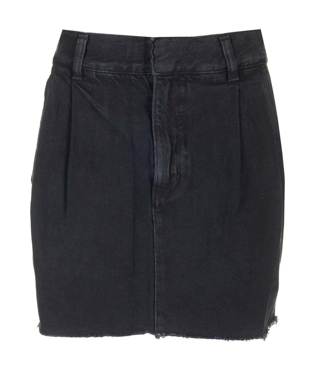 AGOLDE Черная хлопковая юбка мини, фото 1