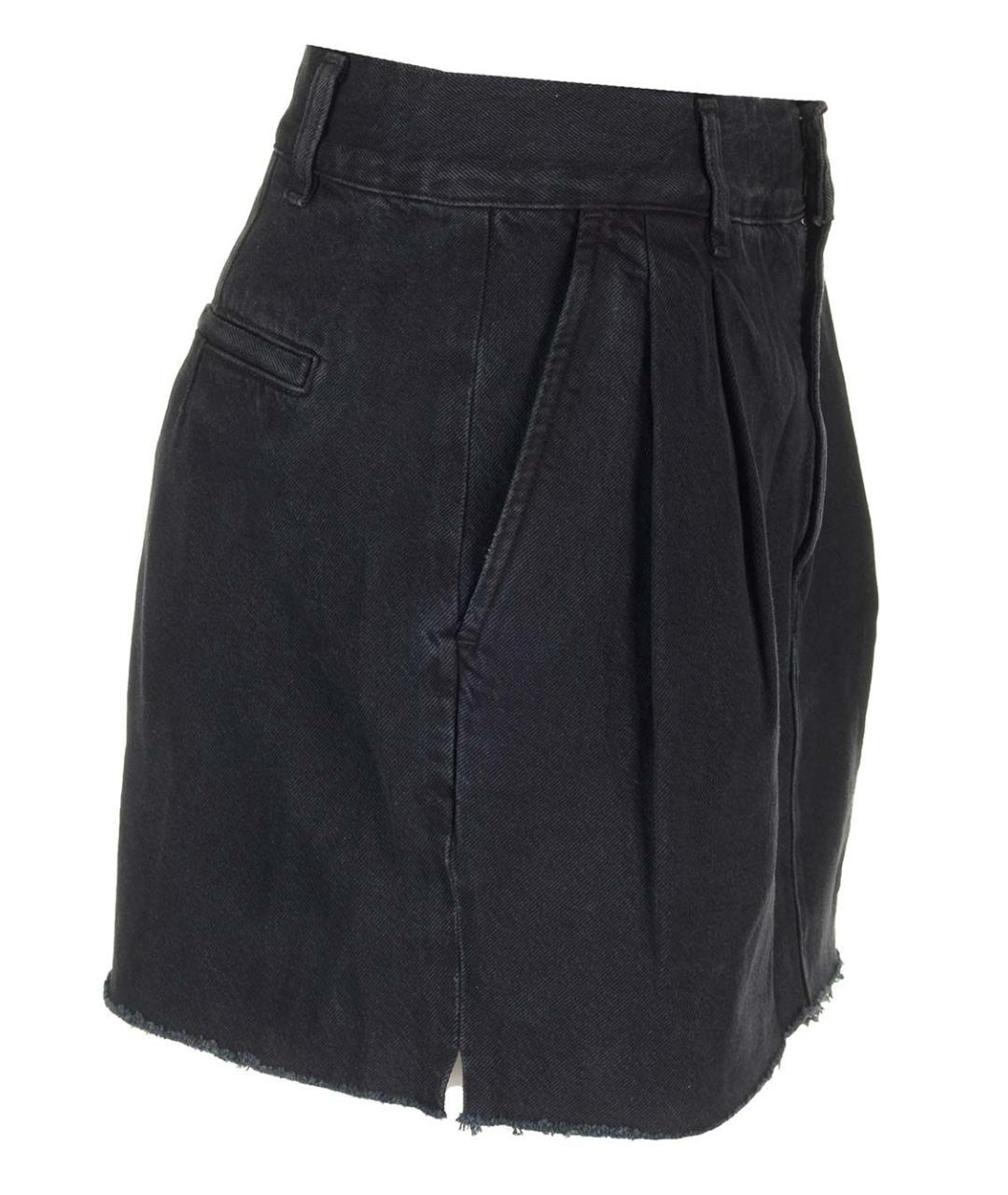 AGOLDE Черная хлопковая юбка мини, фото 3