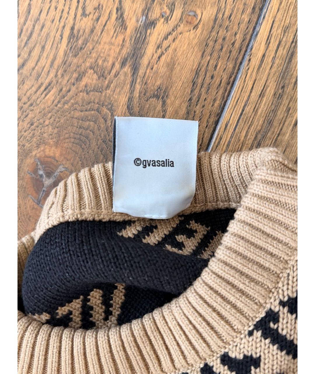 VETEMENTS Коричневый шерстяной джемпер / свитер, фото 6