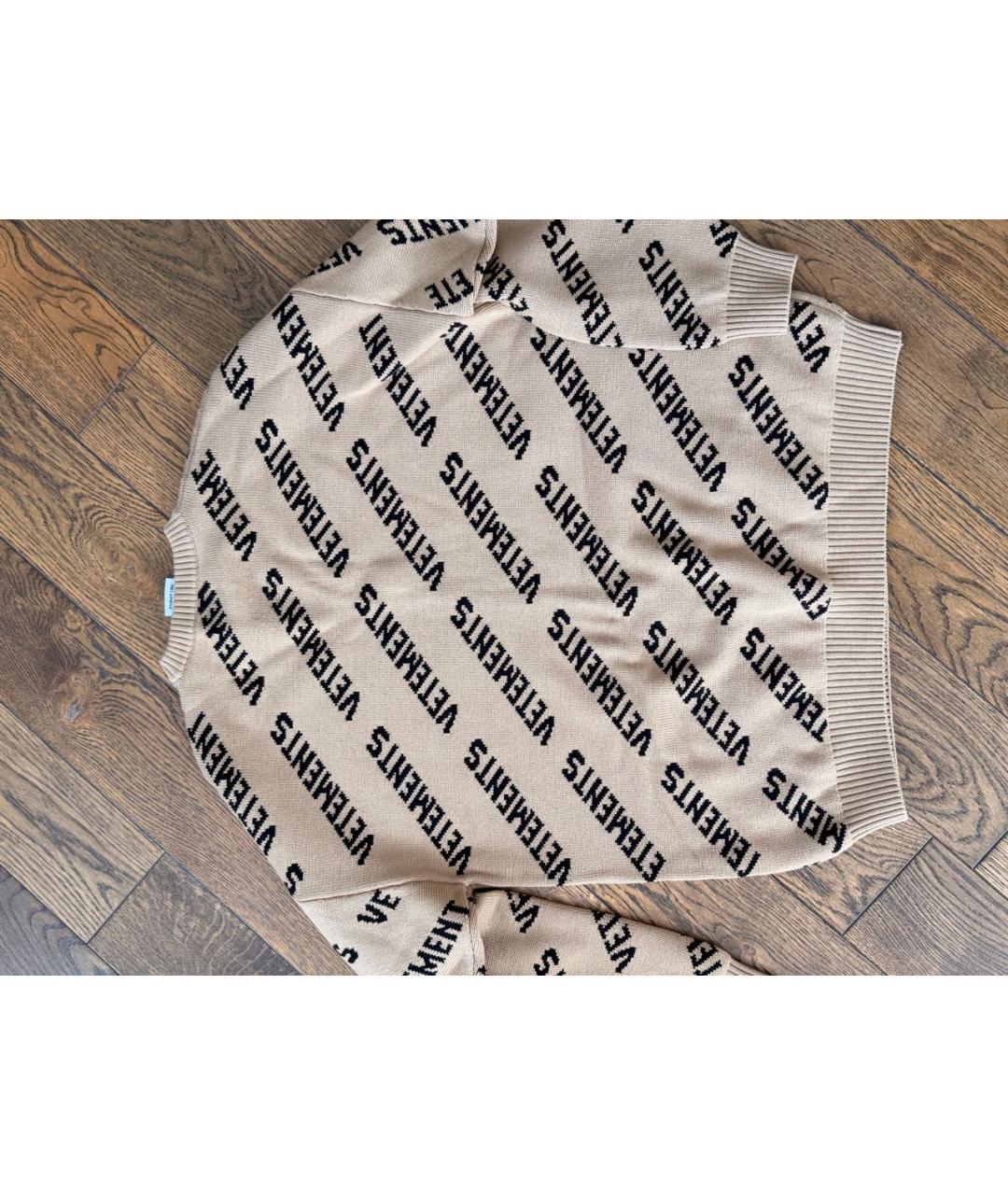 VETEMENTS Коричневый шерстяной джемпер / свитер, фото 7