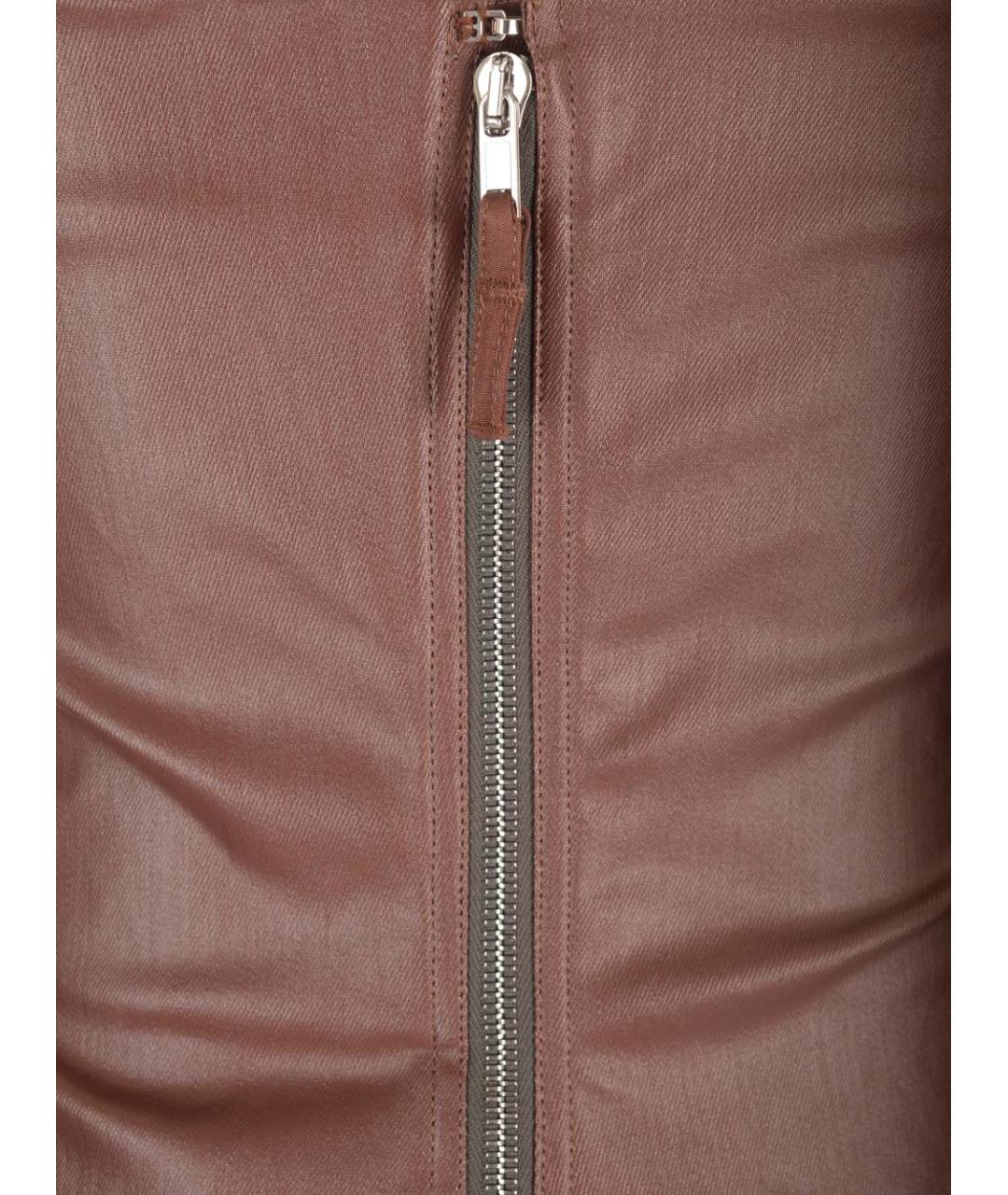 RICK OWENS Коричневое хлопковое коктейльное платье, фото 5