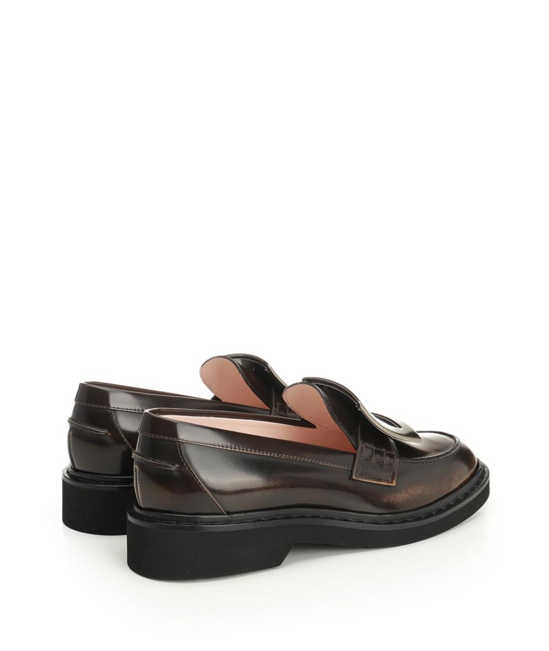 ROGER VIVIER Коричневые кожаные лоферы, фото 3