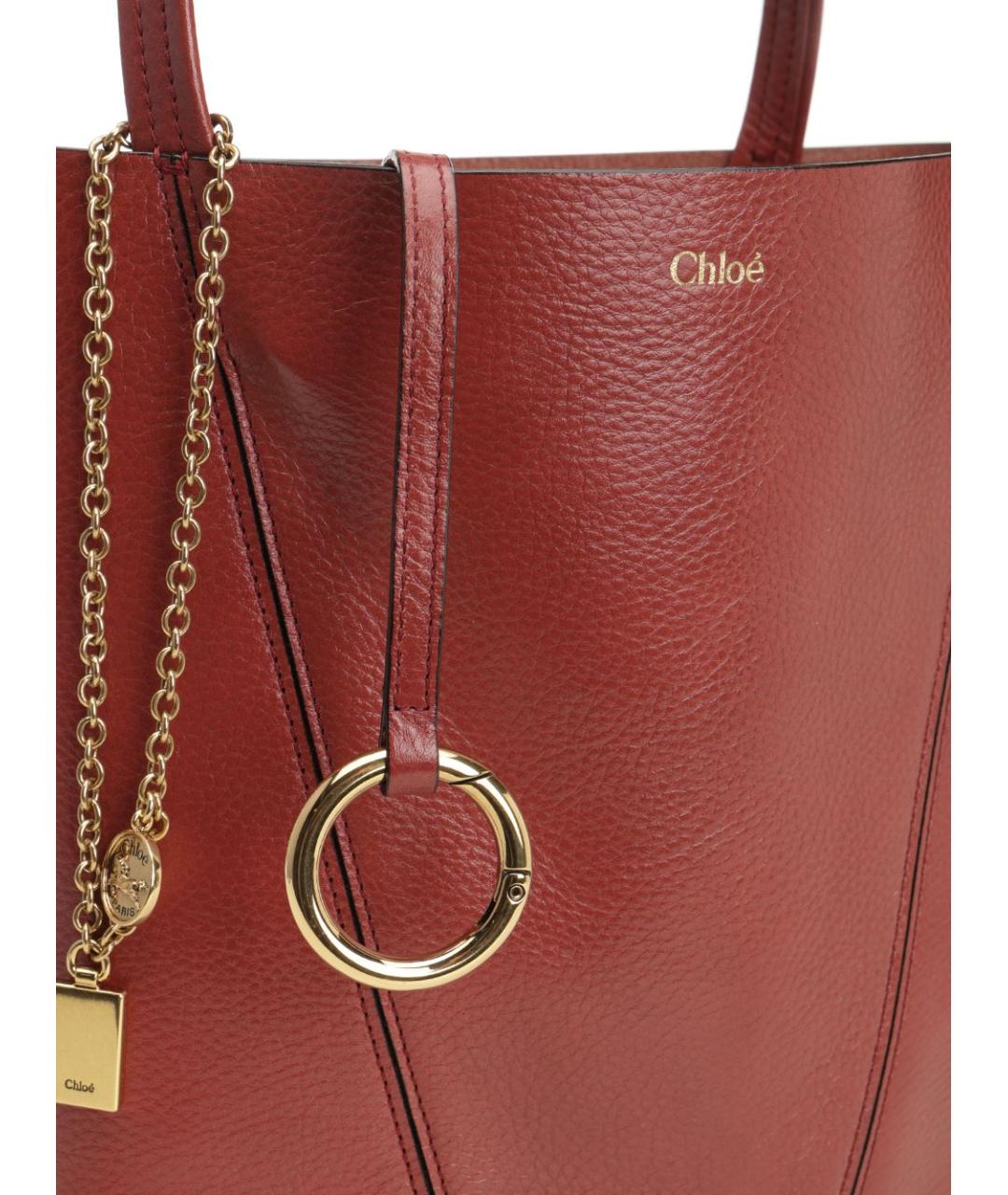 CHLOE Коричневая кожаная сумка тоут, фото 5