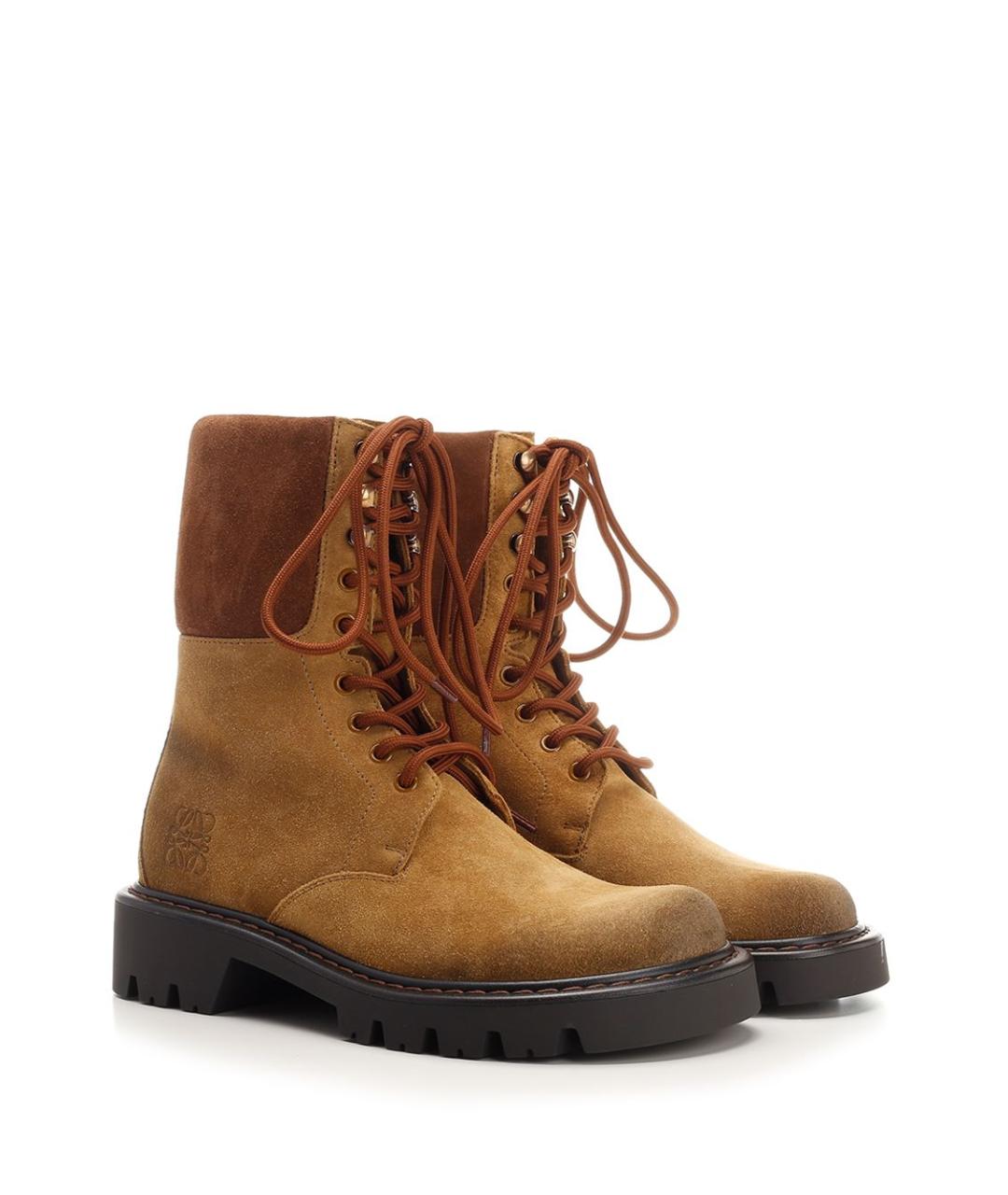 LOEWE Бежевые замшевые ботинки, фото 2