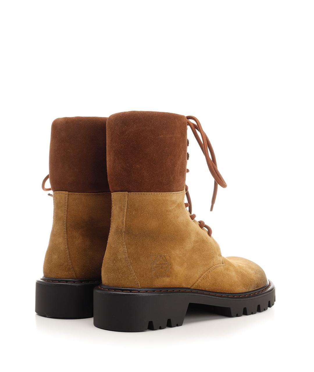 LOEWE Бежевые замшевые ботинки, фото 3