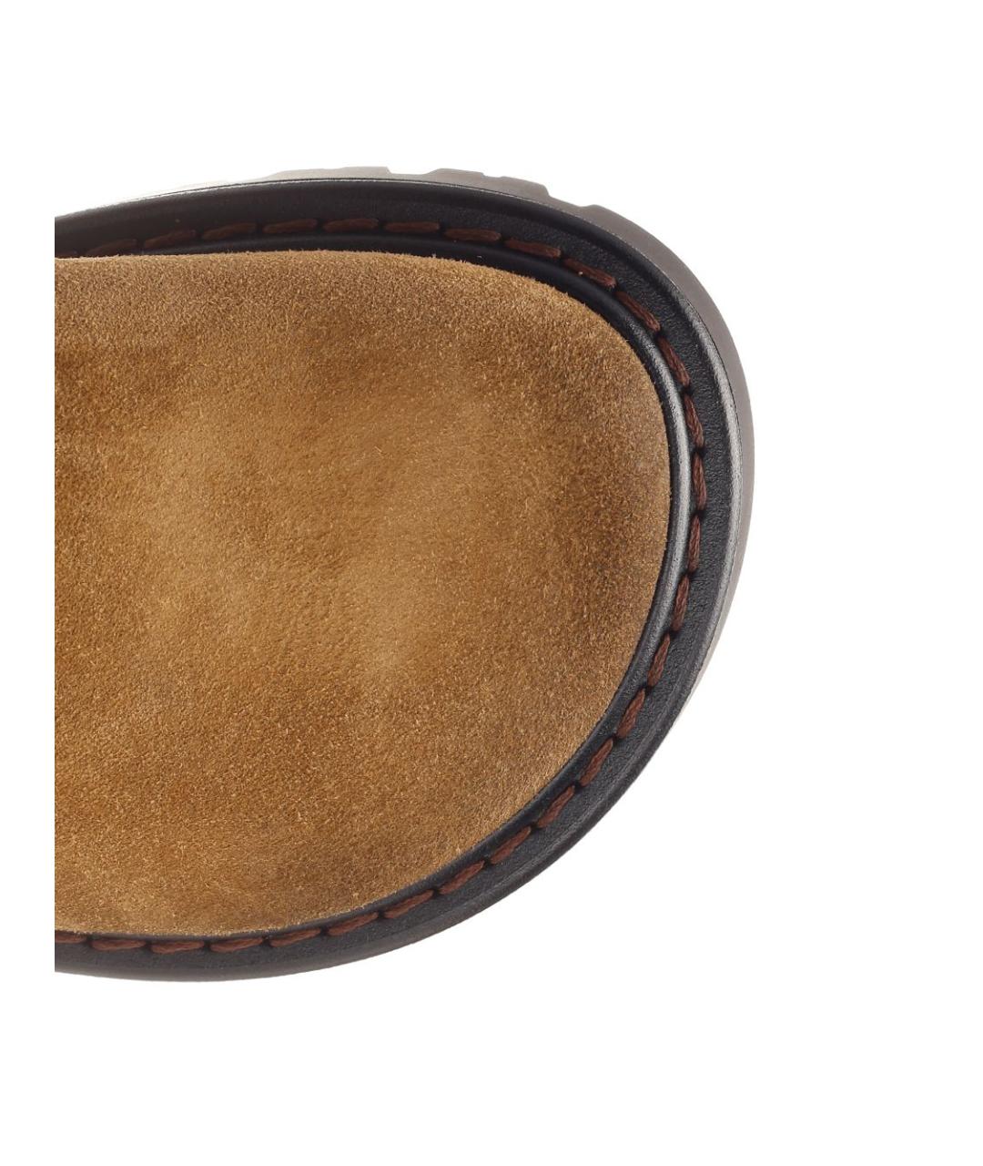 LOEWE Бежевые замшевые ботинки, фото 4