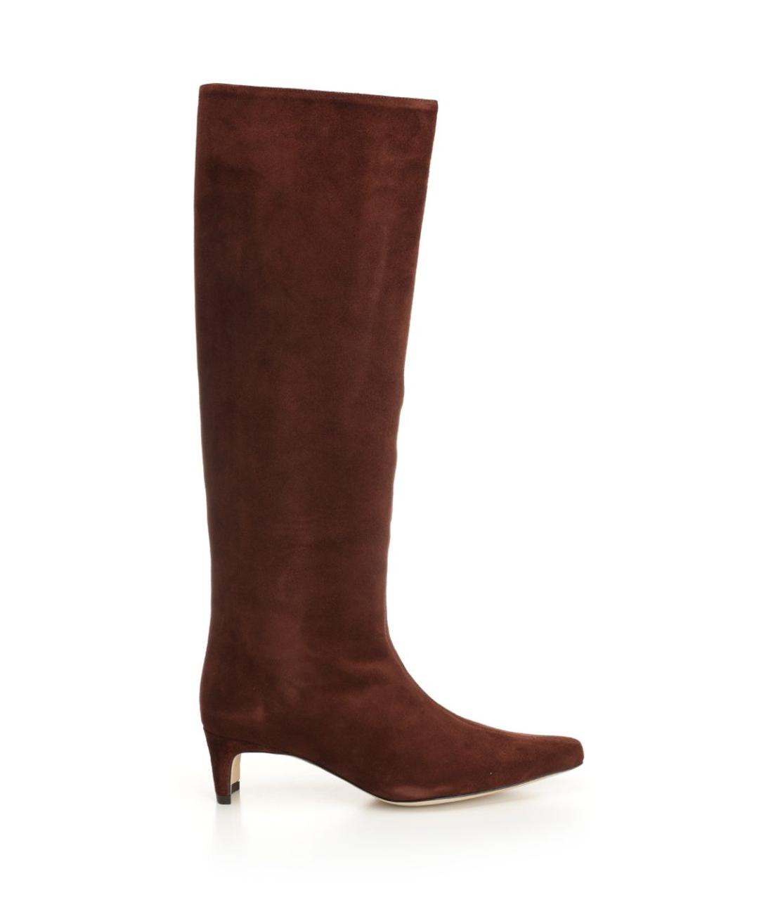 STAUD Коричневые замшевые полусапоги, фото 1