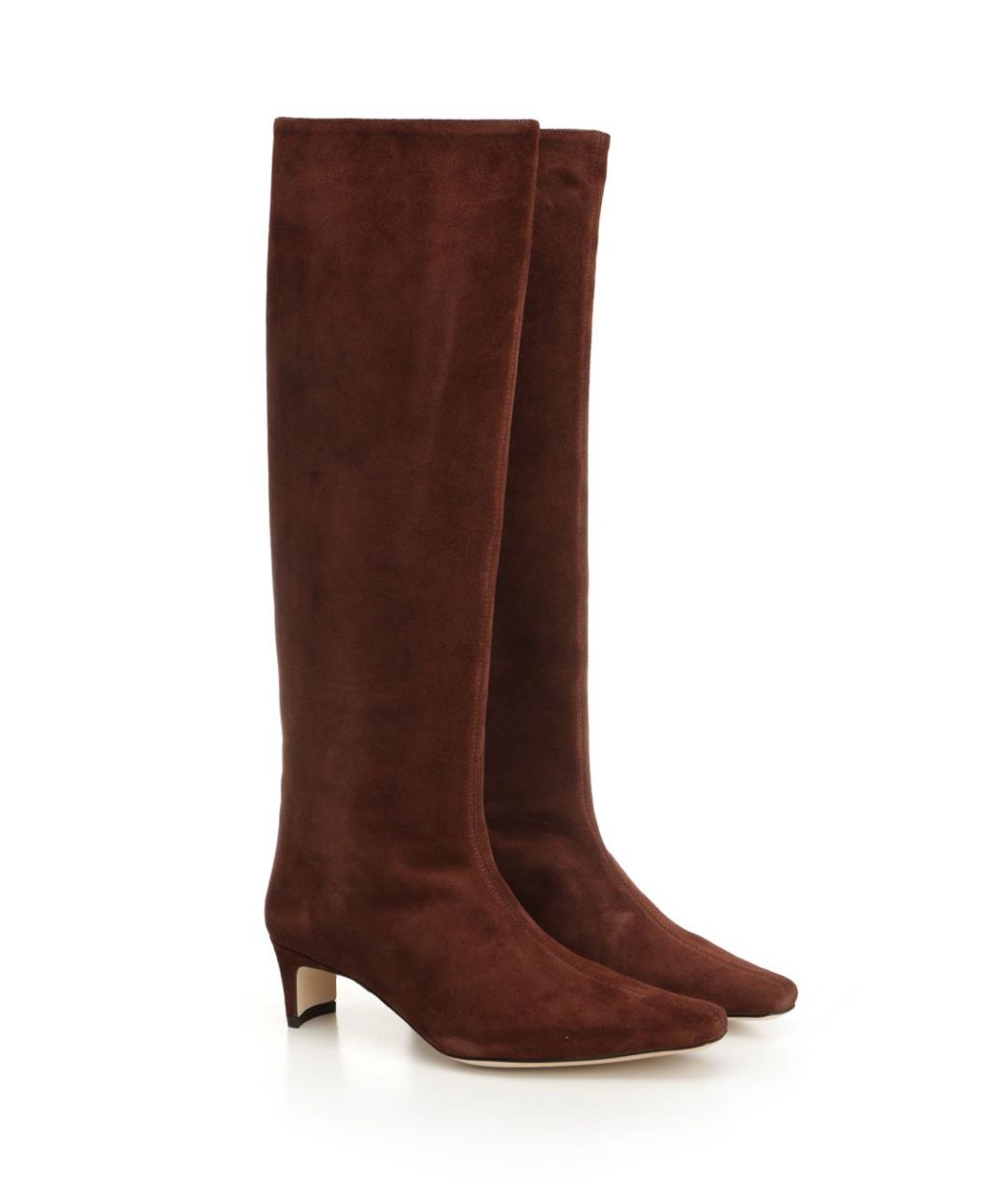 STAUD Коричневые замшевые полусапоги, фото 2