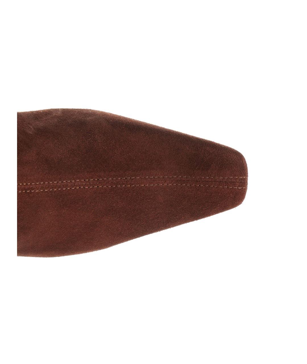 STAUD Коричневые замшевые полусапоги, фото 4