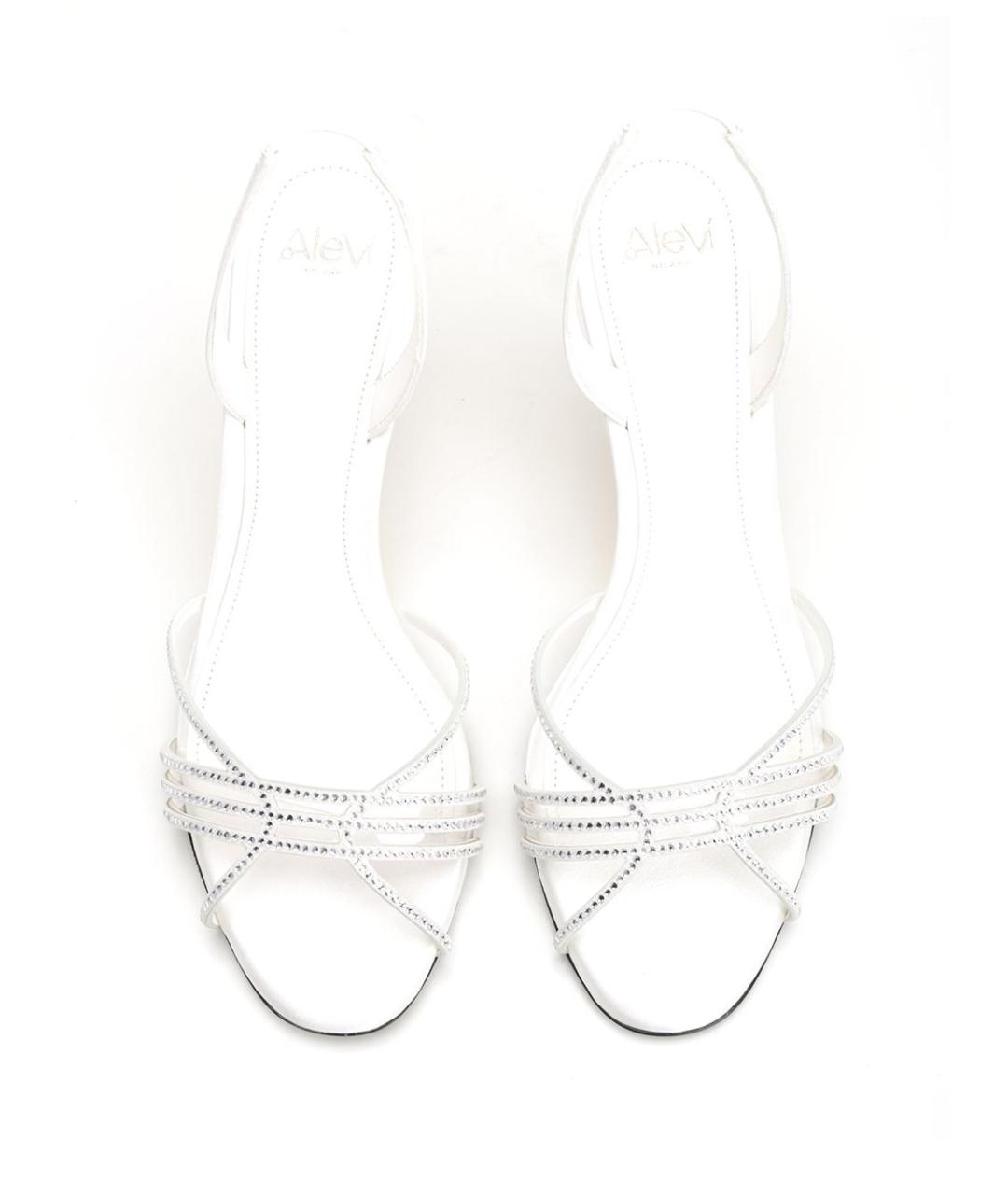 ALEVI Белые текстильные босоножки, фото 6